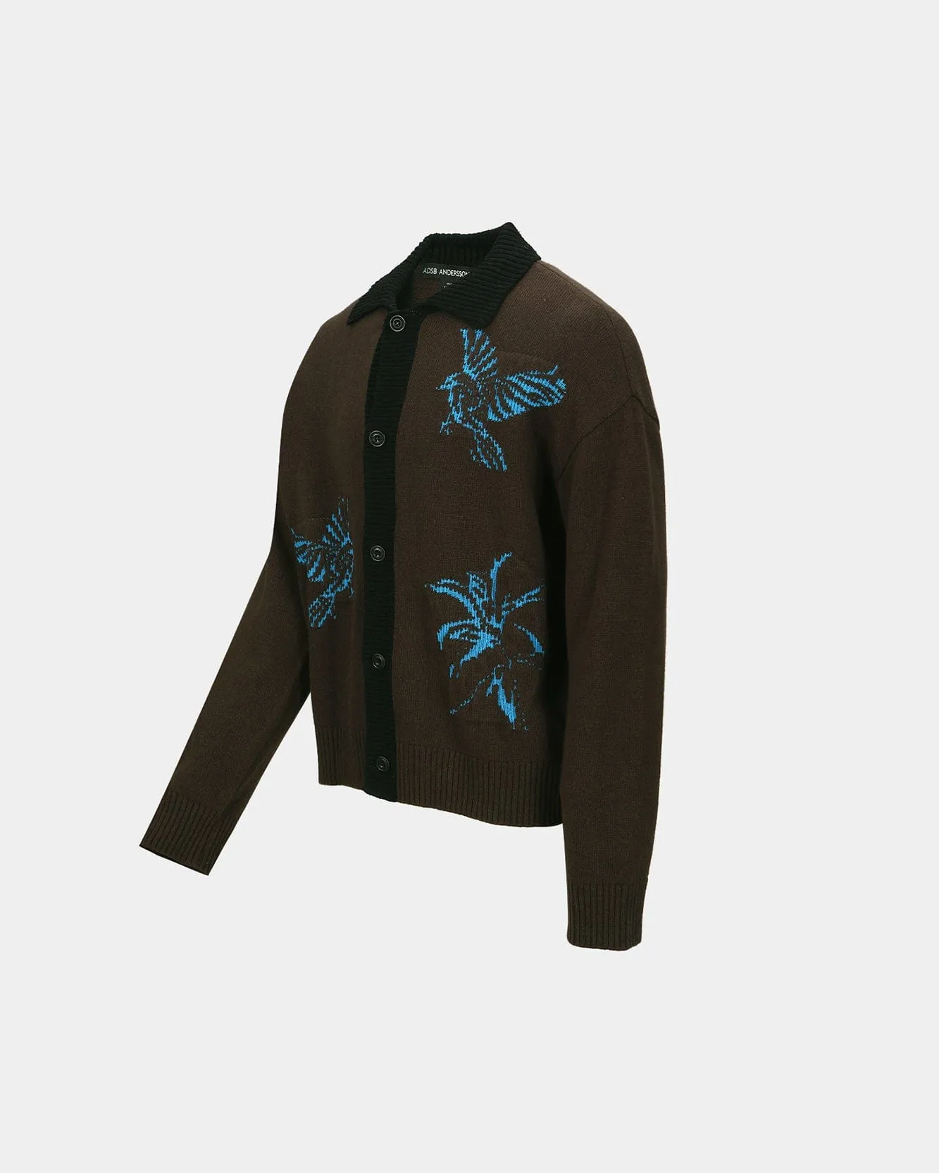 UNISEX BIRD INTARSIA CARDIGAN atb1371u(BROWN) sold by Andersson Bell product image thumbnail 3