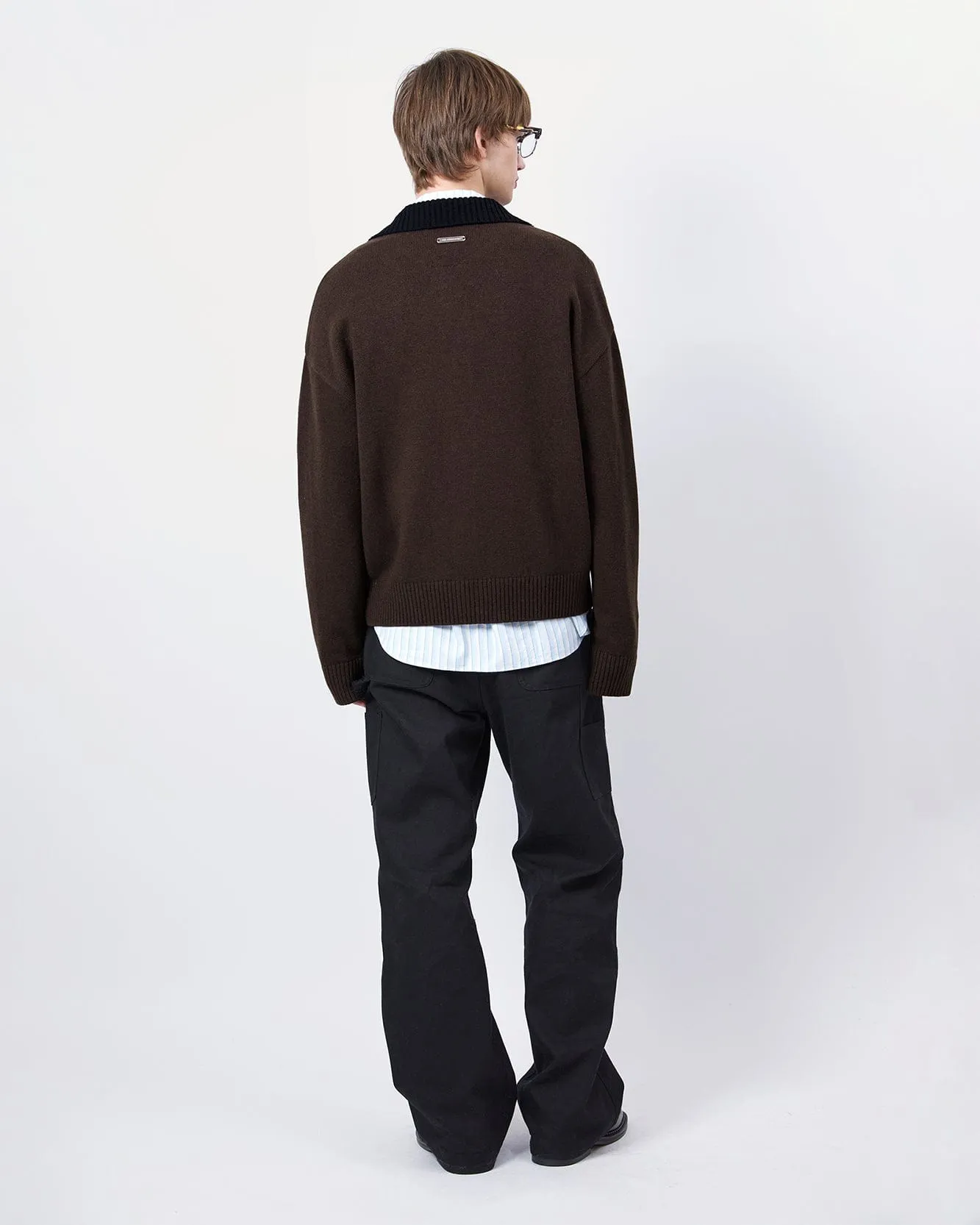 UNISEX BIRD INTARSIA CARDIGAN atb1371u(BROWN) sold by Andersson Bell product image thumbnail 5