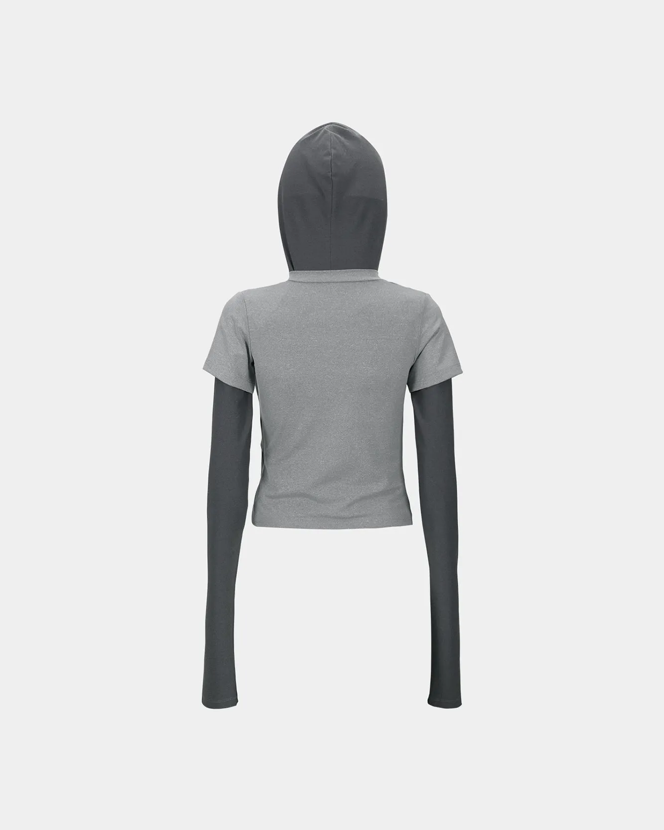 GATHERED HOODIE JERSEY TOP atb1395w(GREY) sold by Andersson Bell product image thumbnail 4