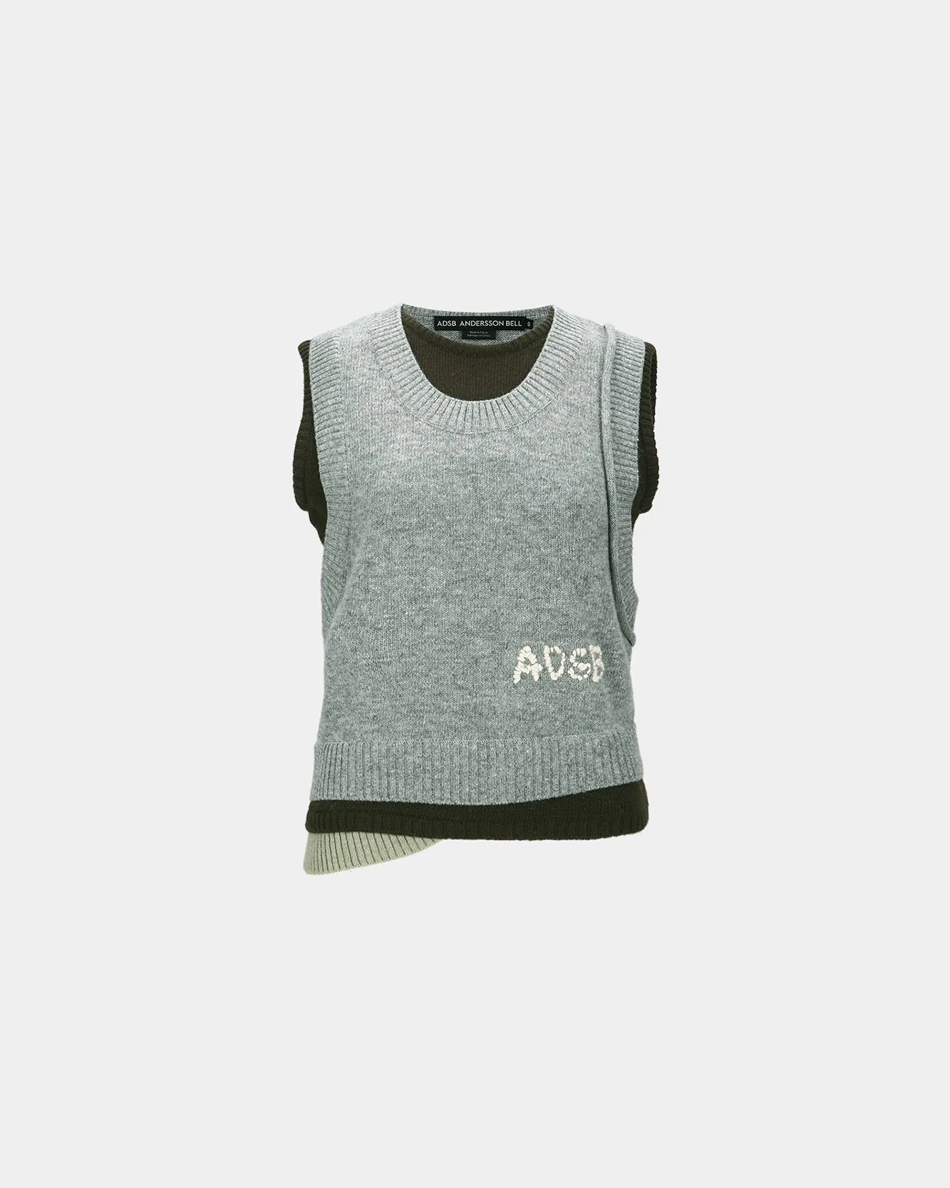 TRES LAYERED SLEEVELESS TOP atb1394w(GREY) sold by Andersson Bell product image thumbnail 2