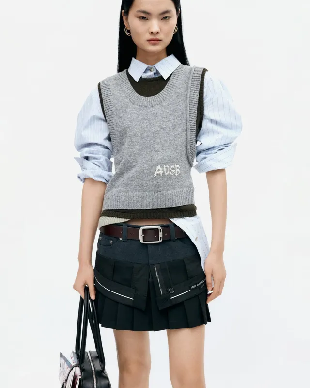 TRES LAYERED SLEEVELESS TOP atb1394w(GREY) sold by Andersson Bell