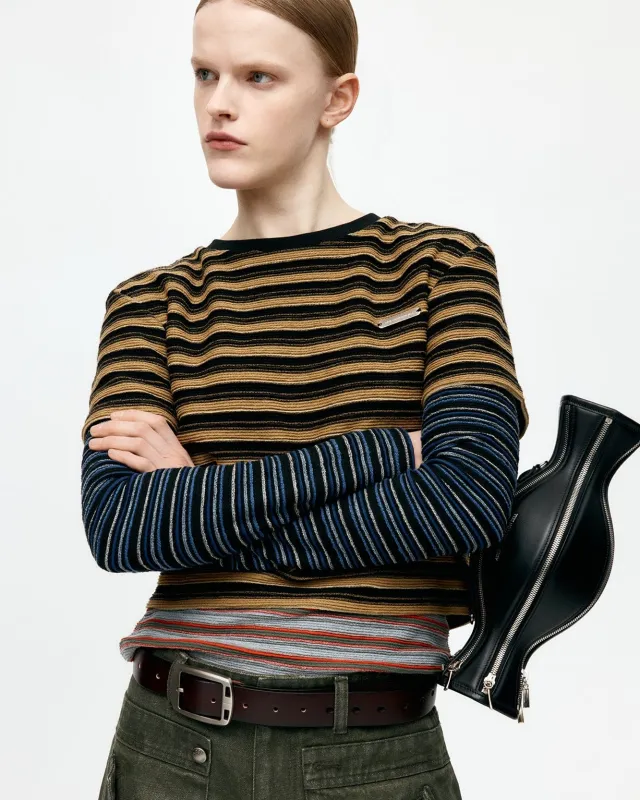 MULTI STRIPE LS T-SHIRTS atb1353w(MULTI) sold by Andersson Bell