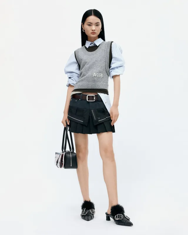 [RESTOCK] INSIDE OUT PLEATS SKIRT apa844w(BLACK) made by Andersson Bell