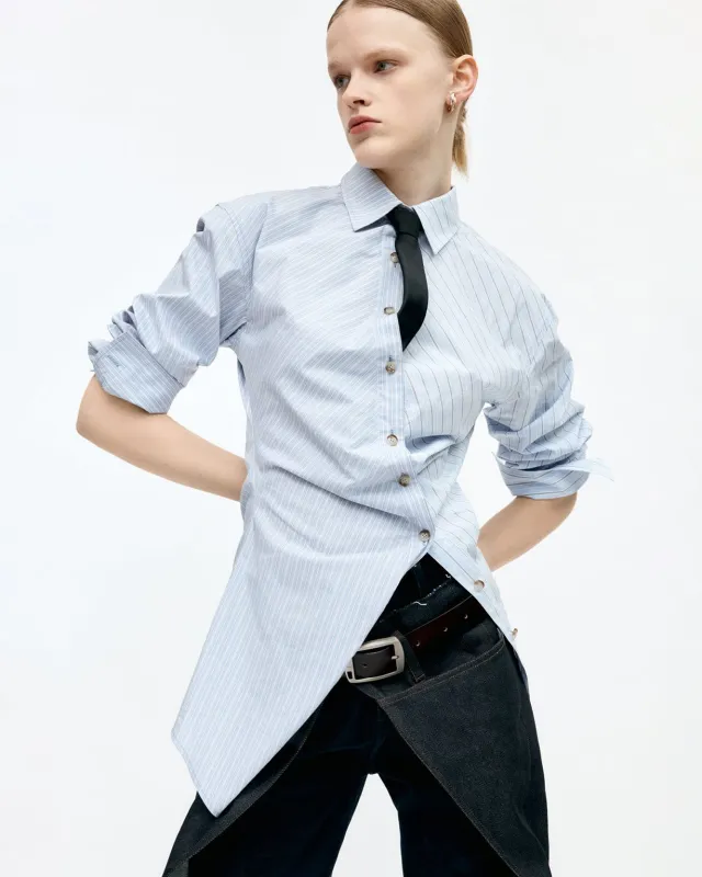 [1/26 Scheduled Delivery] TWIST STRIPE SHIRTS atb1362w(BLUE) sold by Andersson Bell