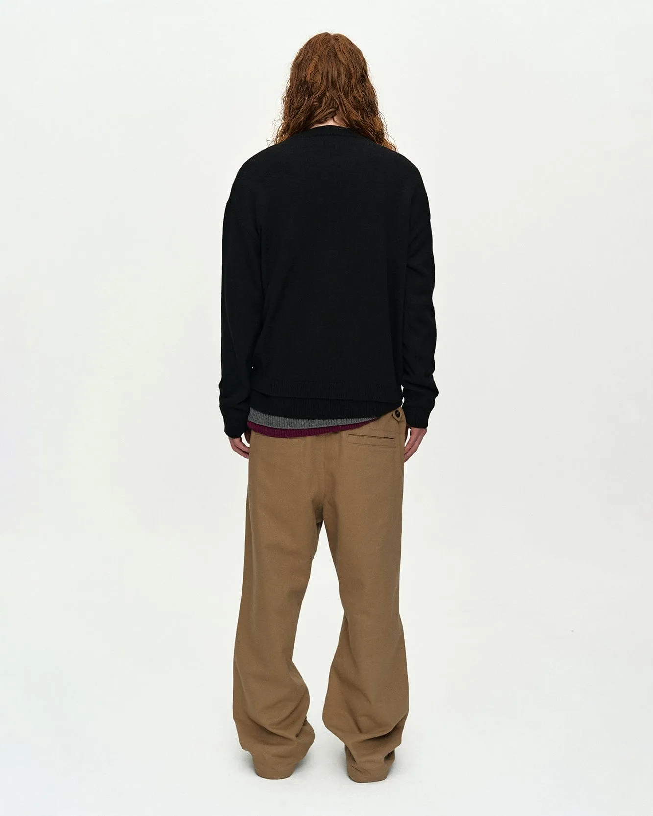 BOYS HEART MESSAGE CREW-NECK SWEATER atb1453m(BLACK) sold by Andersson Bell product image thumbnail 4