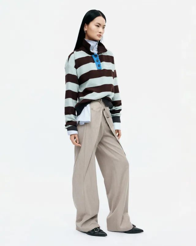 WOOL WRAP PANTS apa857w(BEIGE) sold by Andersson Bell