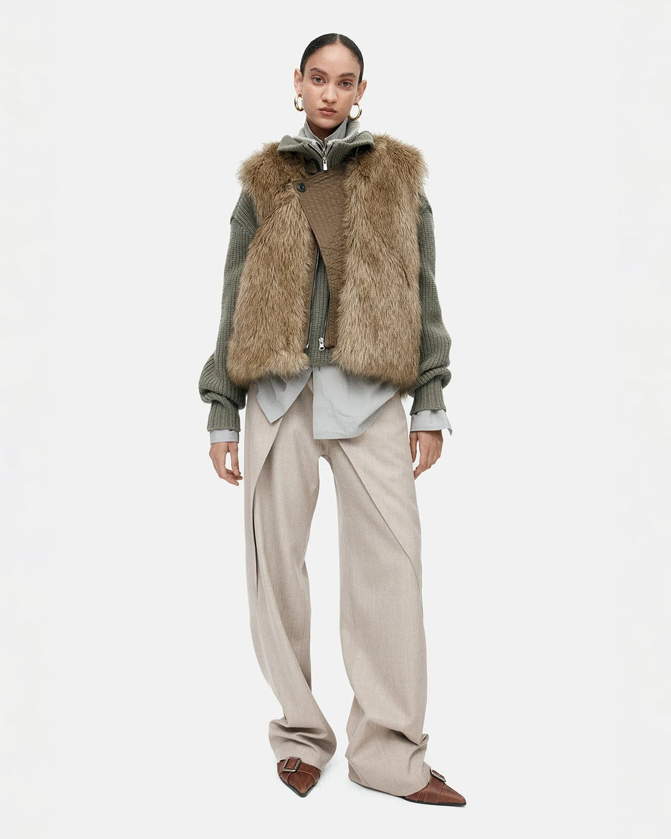 WOOL WRAP PANTS apa857w(BEIGE) sold by Andersson Bell product image thumbnail 5