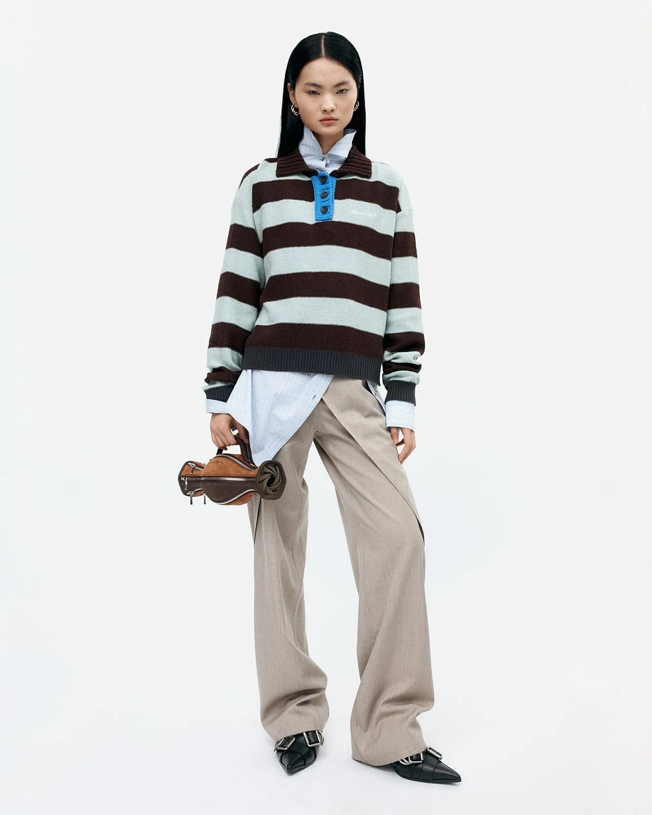 WOOL WRAP PANTS apa857w(BEIGE) sold by Andersson Bell product image thumbnail 4