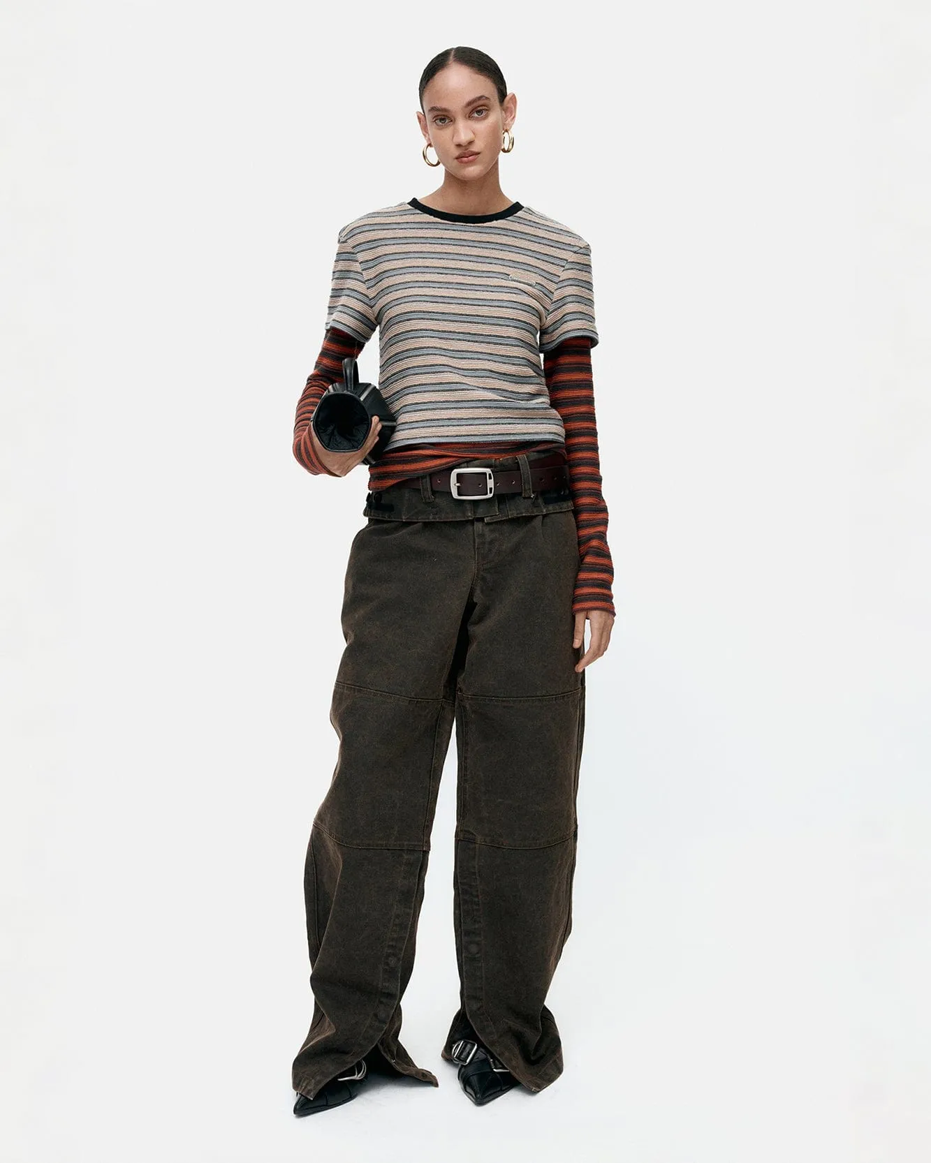 FOLDED WORK PANTS apa851w(BROWN) sold by Andersson Bell product image thumbnail 5