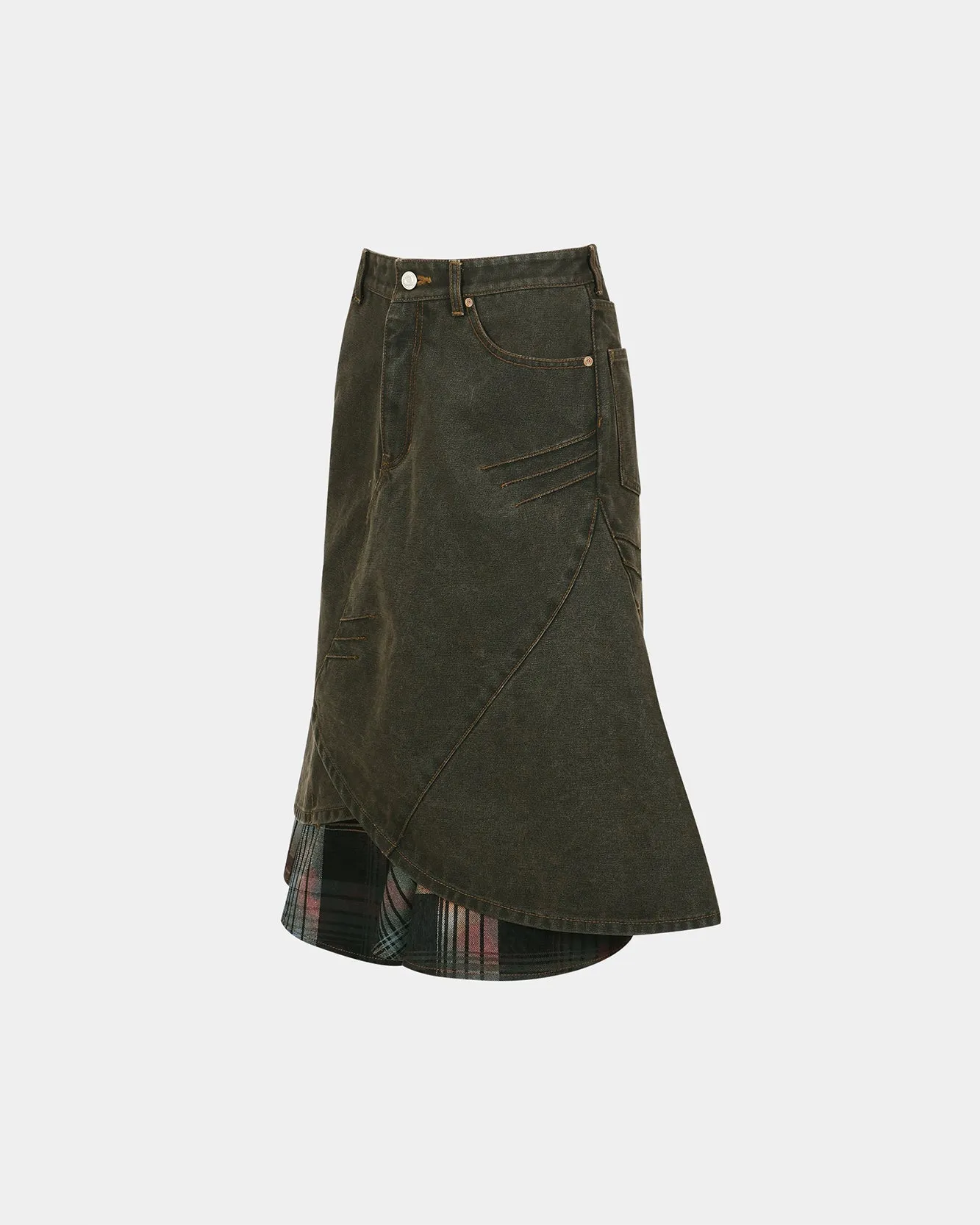 CUSTOM FLARE LAYERED SKIRT apa847w(SUNSET BROWN) sold by Andersson Bell product image thumbnail 3