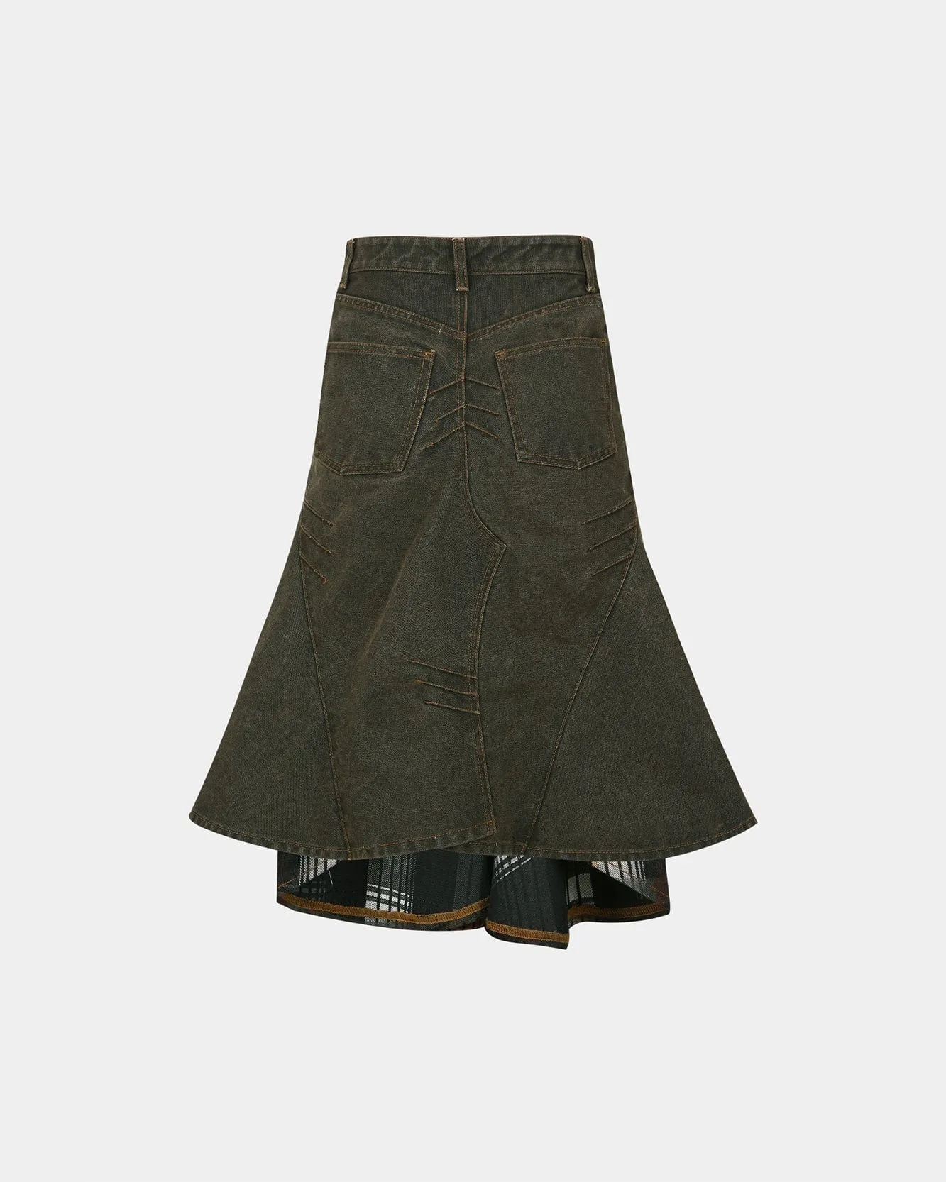 CUSTOM FLARE LAYERED SKIRT apa847w(SUNSET BROWN) sold by Andersson Bell product image thumbnail 4