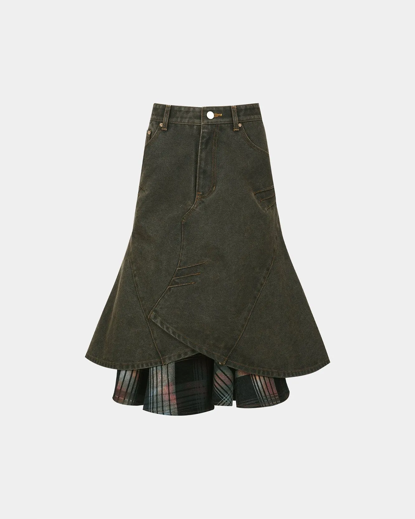 CUSTOM FLARE LAYERED SKIRT apa847w(SUNSET BROWN) sold by Andersson Bell product image thumbnail 2