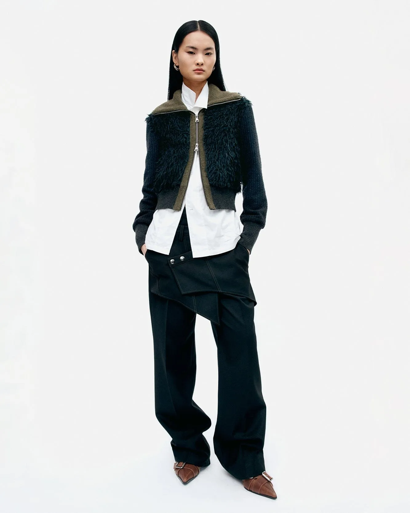 CROSSOVER WRAP TAILORED TROUSER apa862w(BLACK) sold by Andersson Bell product image thumbnail 2