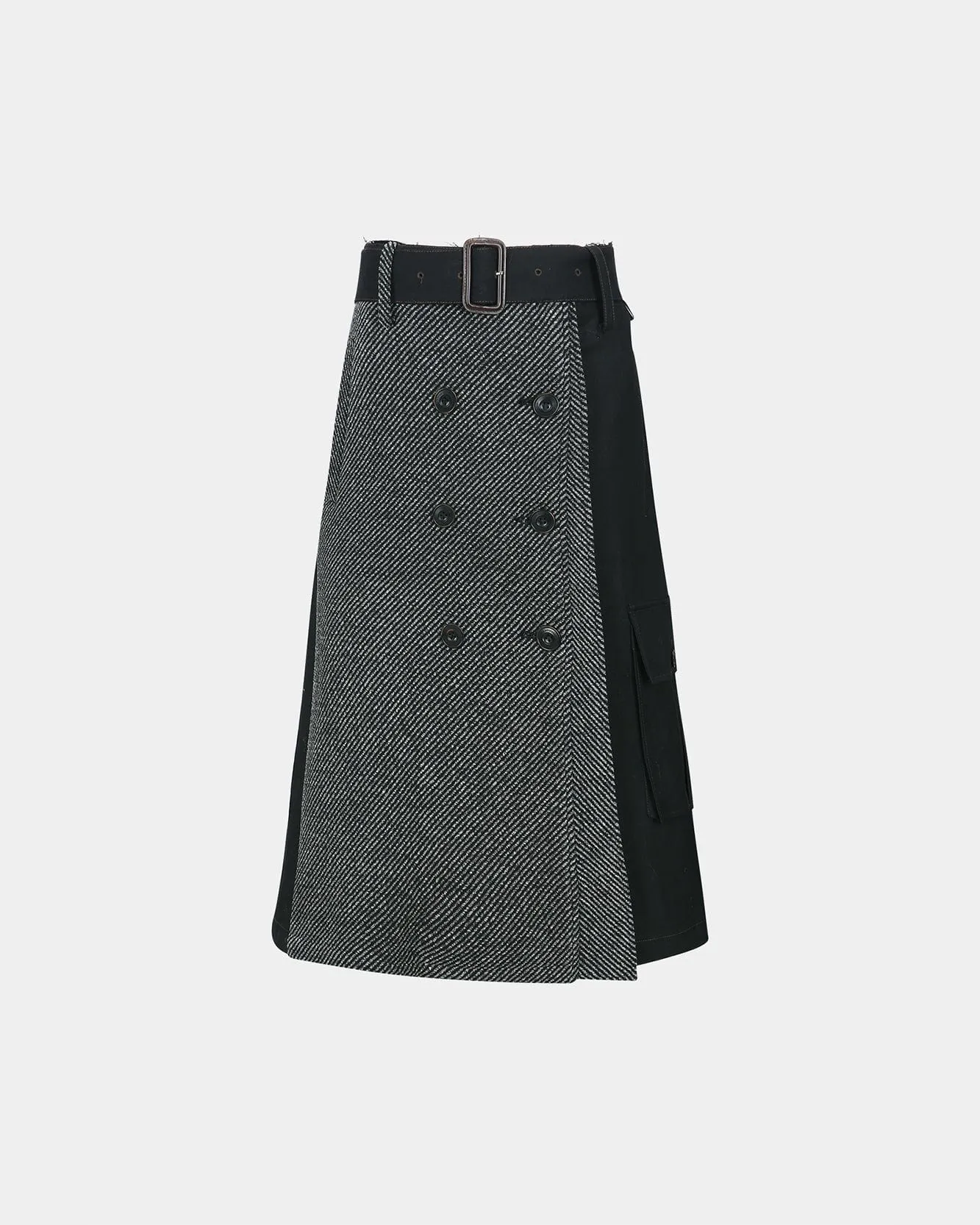 WHITNEY TRENCH PLEATS SKIRT apa848w(BLACK) sold by Andersson Bell product image thumbnail 2