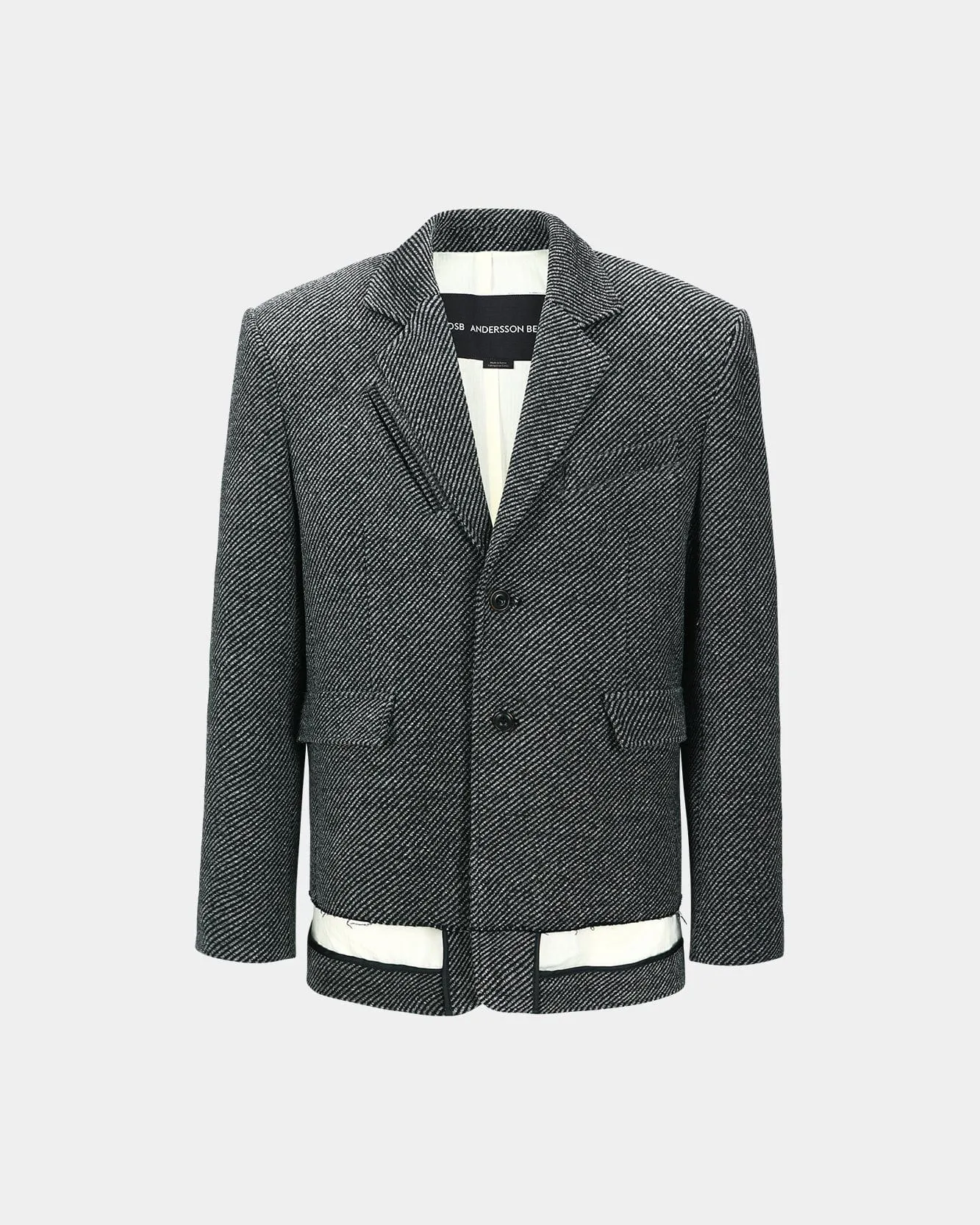 UNISEX INSIDE-OUT WOOL JACKET awa711u(GREY) sold by Andersson Bell product image thumbnail 3