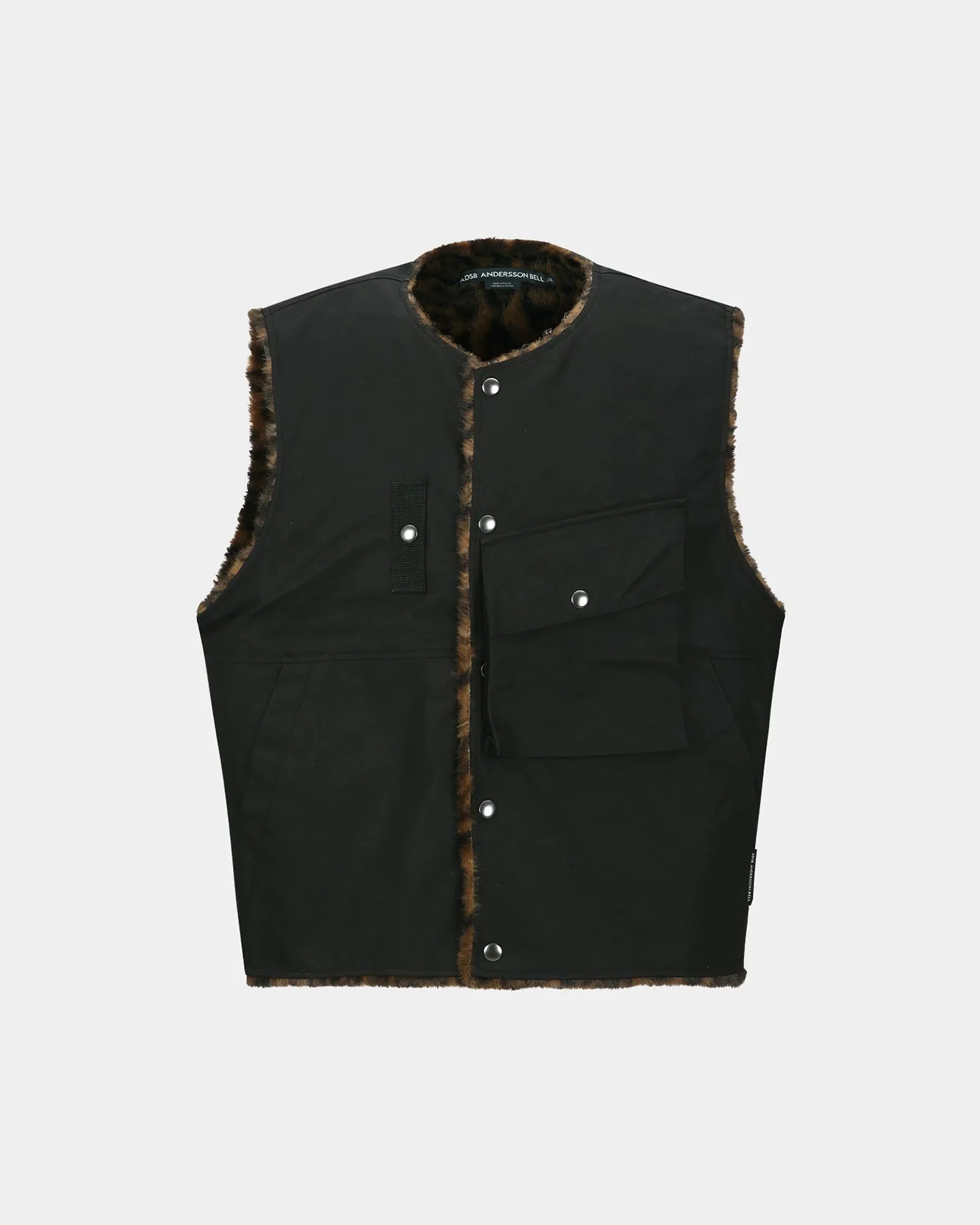COLLARLESS POCKET VEST awa733m(BLACK) sold by Andersson Bell product image thumbnail 2
