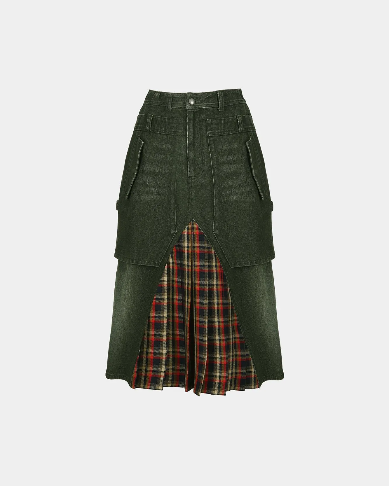 RAPTOR LAYERED PLEATS SKIRT apa860w(WASHED GREEN) sold by Andersson Bell product image thumbnail 2