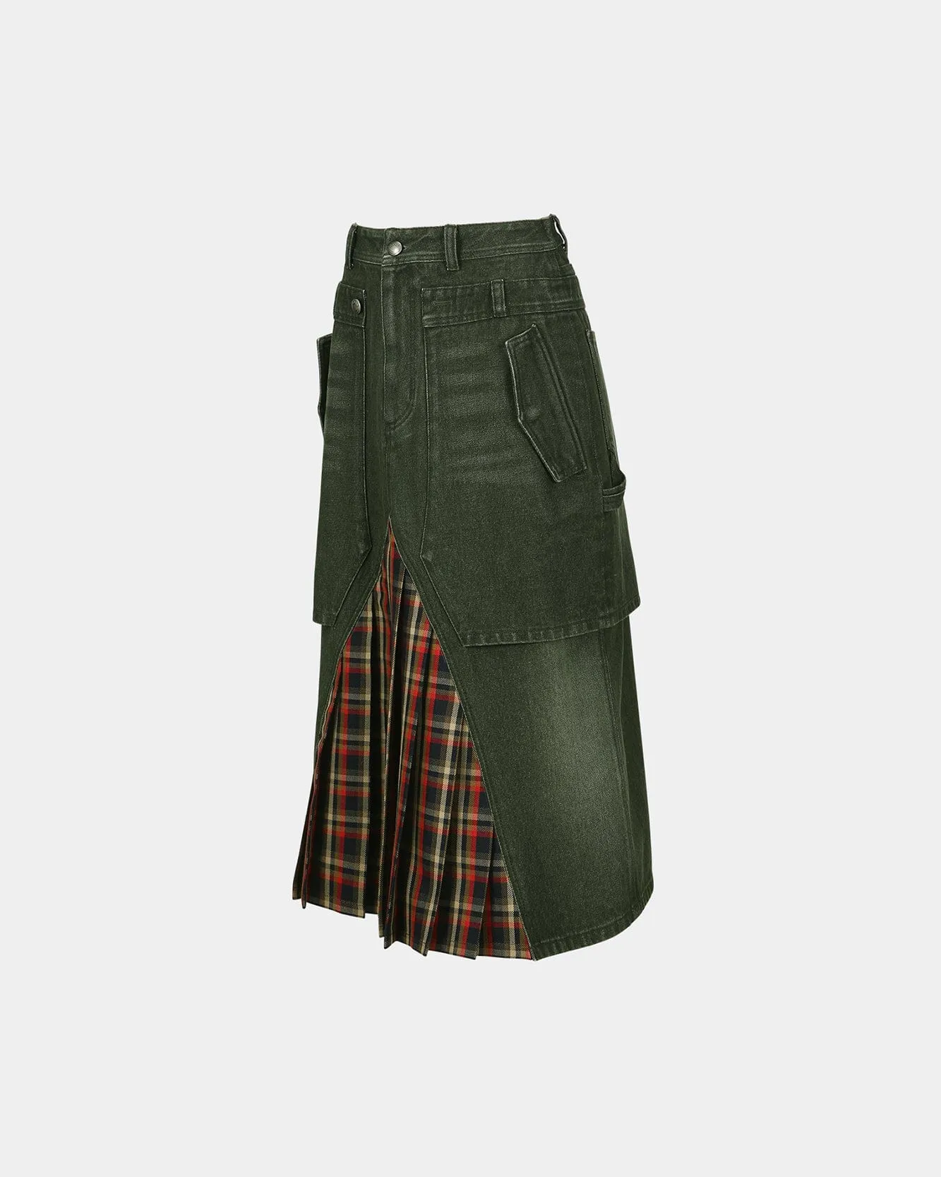 RAPTOR LAYERED PLEATS SKIRT apa860w(WASHED GREEN) sold by Andersson Bell product image thumbnail 3