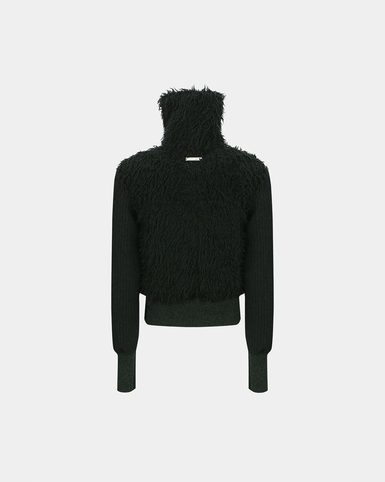 FUR COMBO KNIT TOP atb1393w(BLACK) sold by Andersson Bell product image thumbnail 4