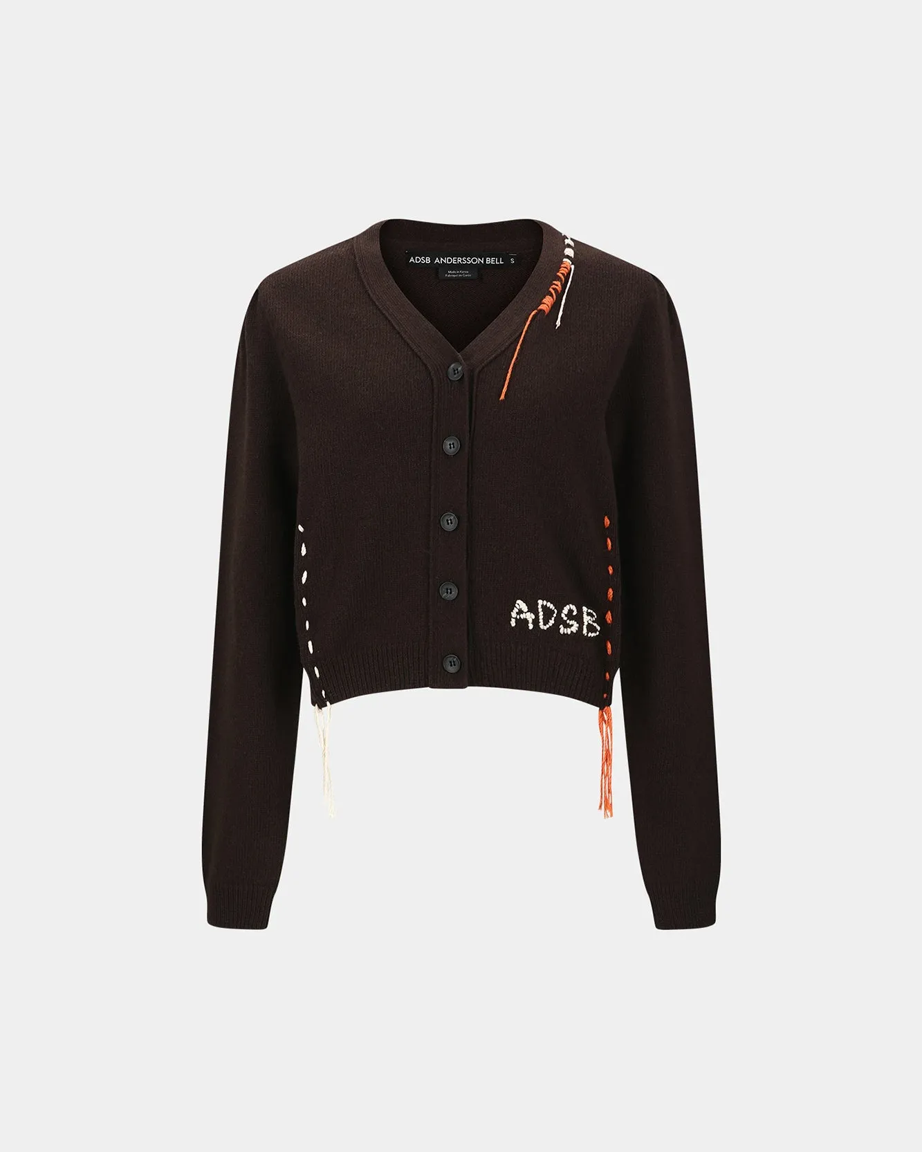 MORGAN HAND STITCHED KNIT CARDIGAN atb1382w(BROWN) sold by Andersson Bell product image thumbnail 2