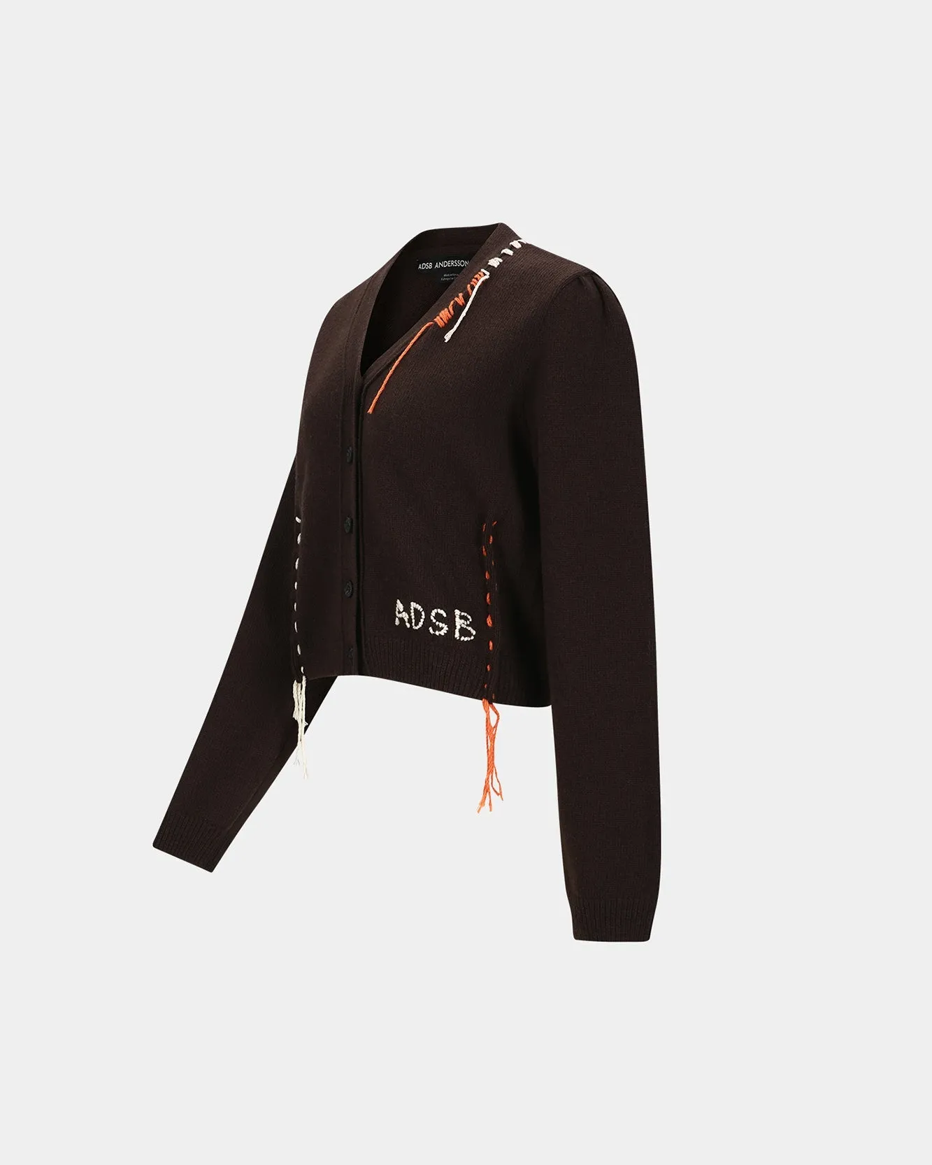 MORGAN HAND STITCHED KNIT CARDIGAN atb1382w(BROWN) sold by Andersson Bell product image thumbnail 3