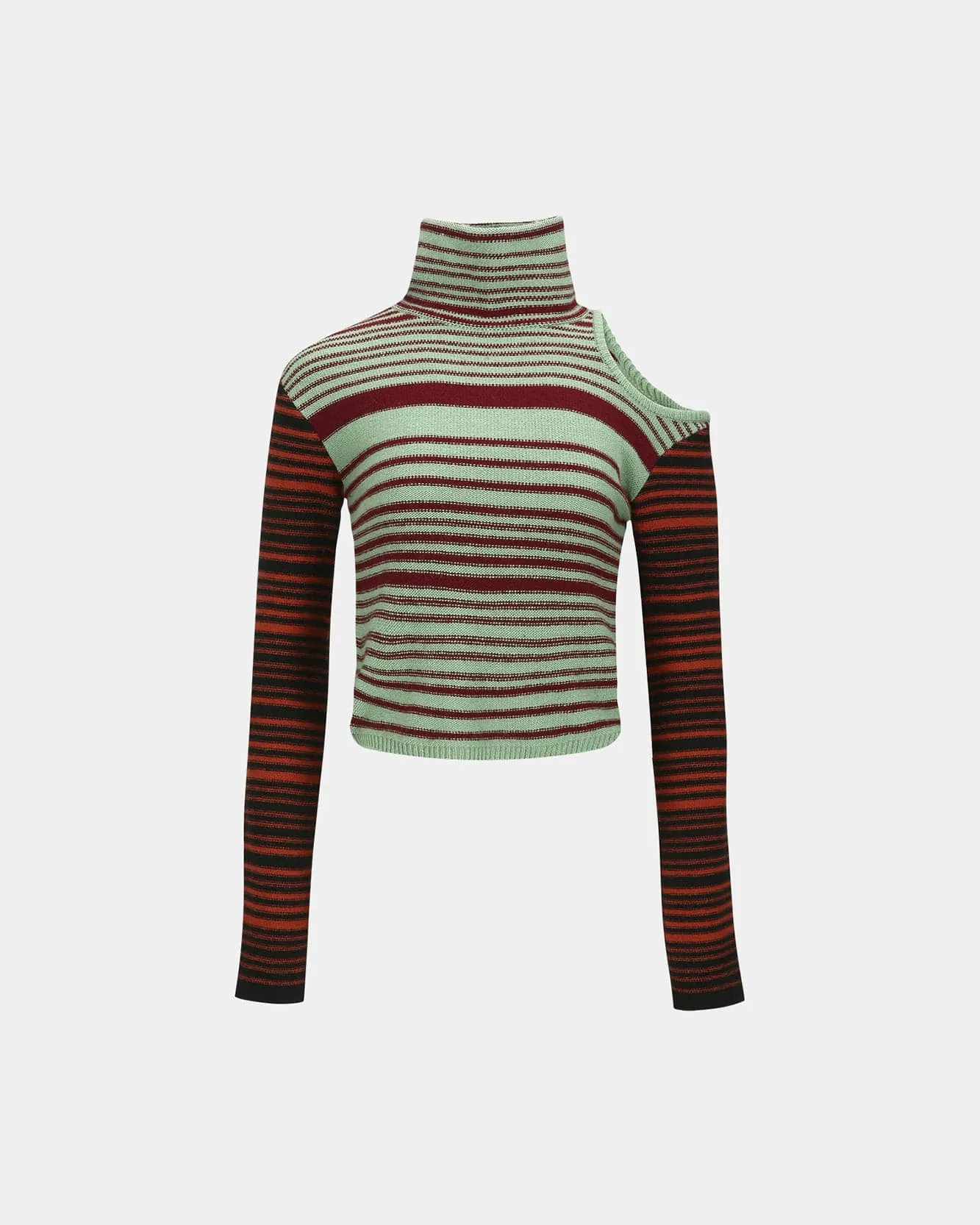 ELODIE MULTI STRIPE CUT-OUT TOP atb1356w(GREEN) sold by Andersson Bell product image thumbnail 2