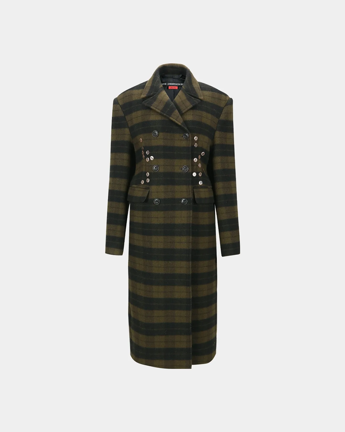 LACIE CHECK BUTTONS COAT awa726w(GREEN) sold by Andersson Bell product image thumbnail 2