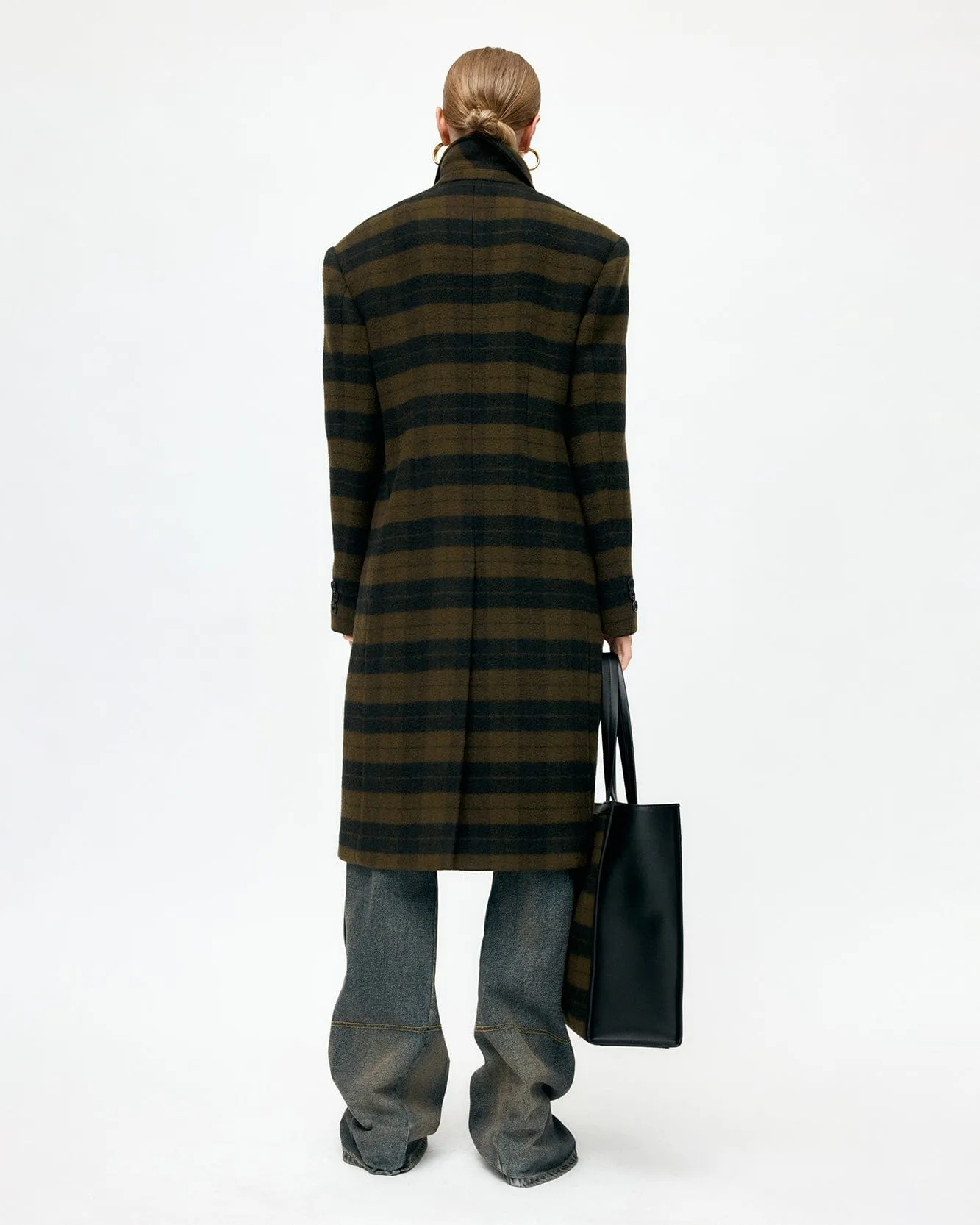 LACIE CHECK BUTTONS COAT awa726w(GREEN) sold by Andersson Bell product image thumbnail 5