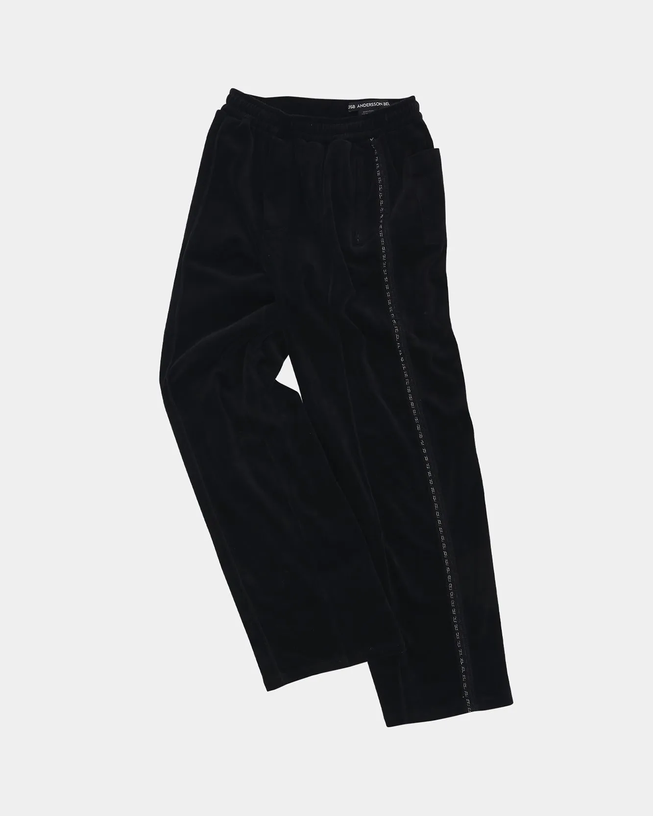 UNISEX VELVET TRACK PANTS apa854u(BLACK) sold by Andersson Bell product image thumbnail 2