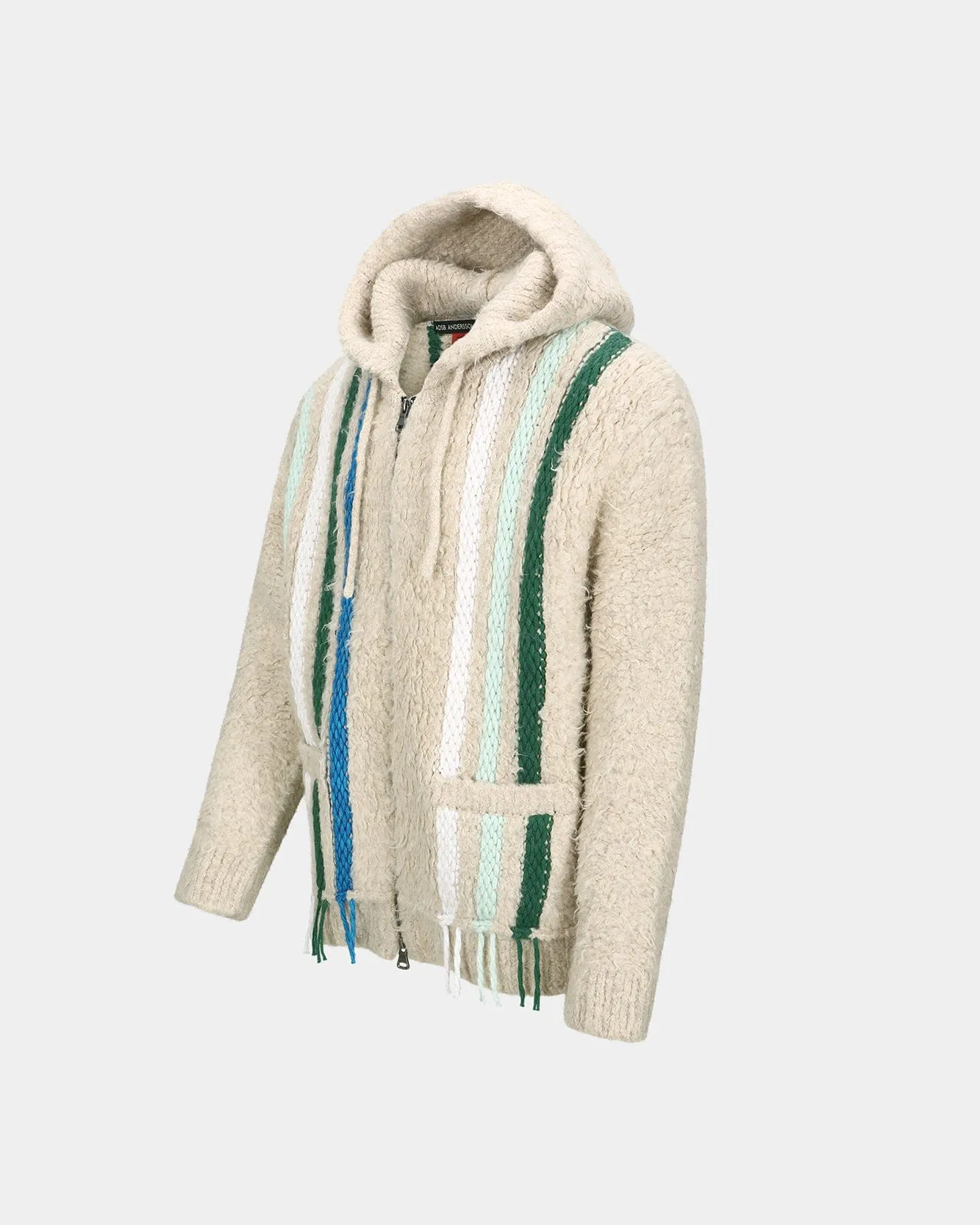 UNISEX REVERSE STRIPE KNIT HOODIE atb1351u(ECRU) sold by Andersson Bell product image thumbnail 3