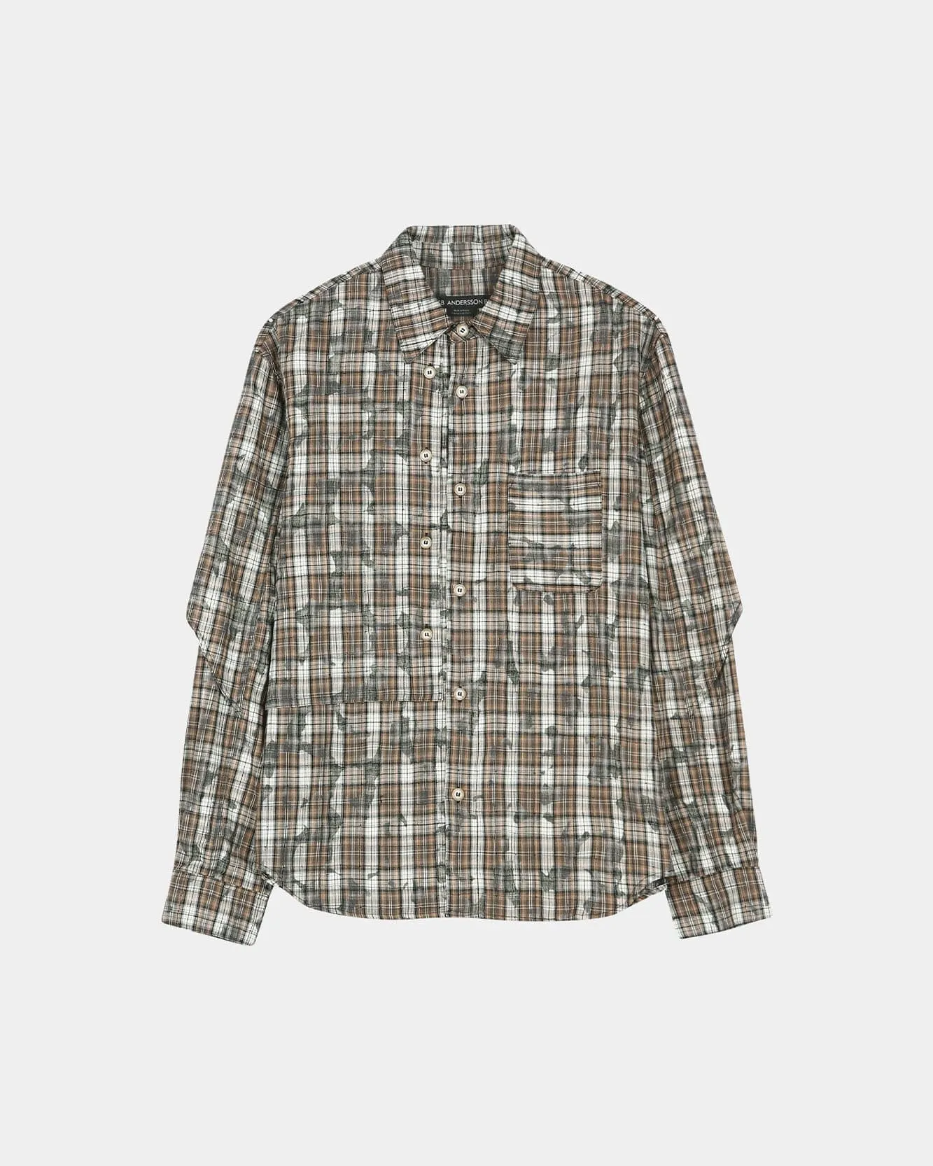 CHECK LAYERED SHIRT atb1368m(BEIGE) sold by Andersson Bell