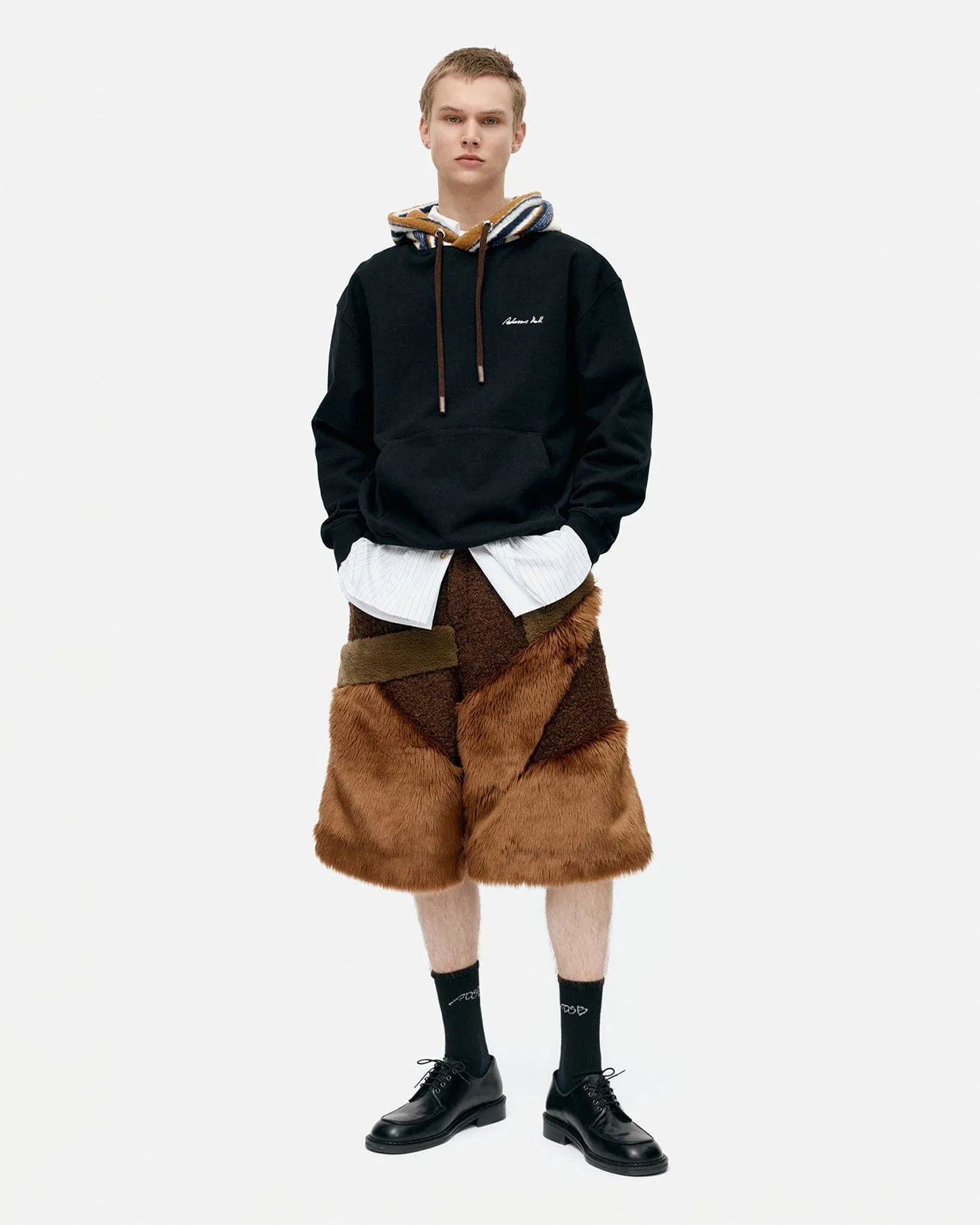 UNISEX LOGO EMBROIDERY HOODIE atb1379u(BLACK) sold by Andersson Bell