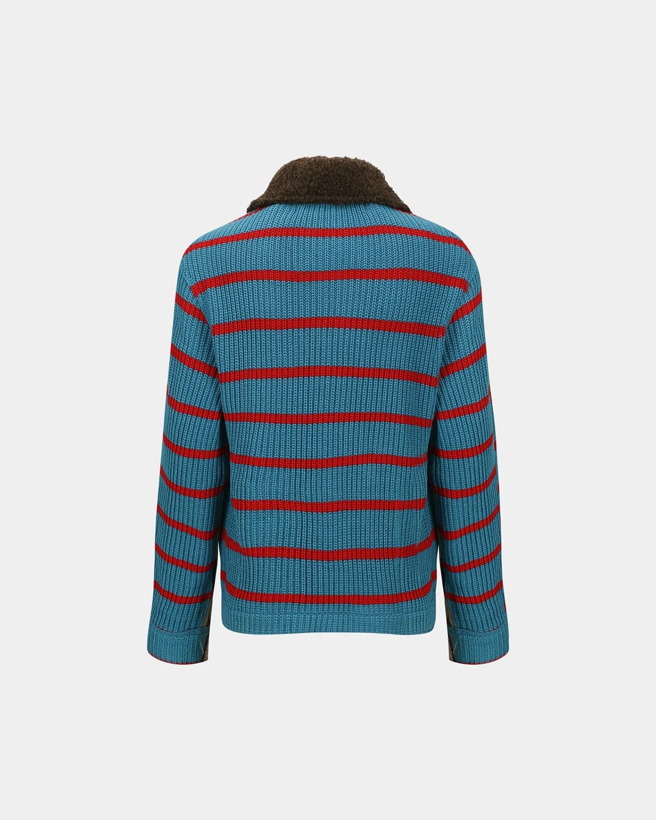 ARGYLE & STRIPE HALF ZIP-UP CARDIGAN atb1376m(MULTI) sold by Andersson Bell product image thumbnail 4