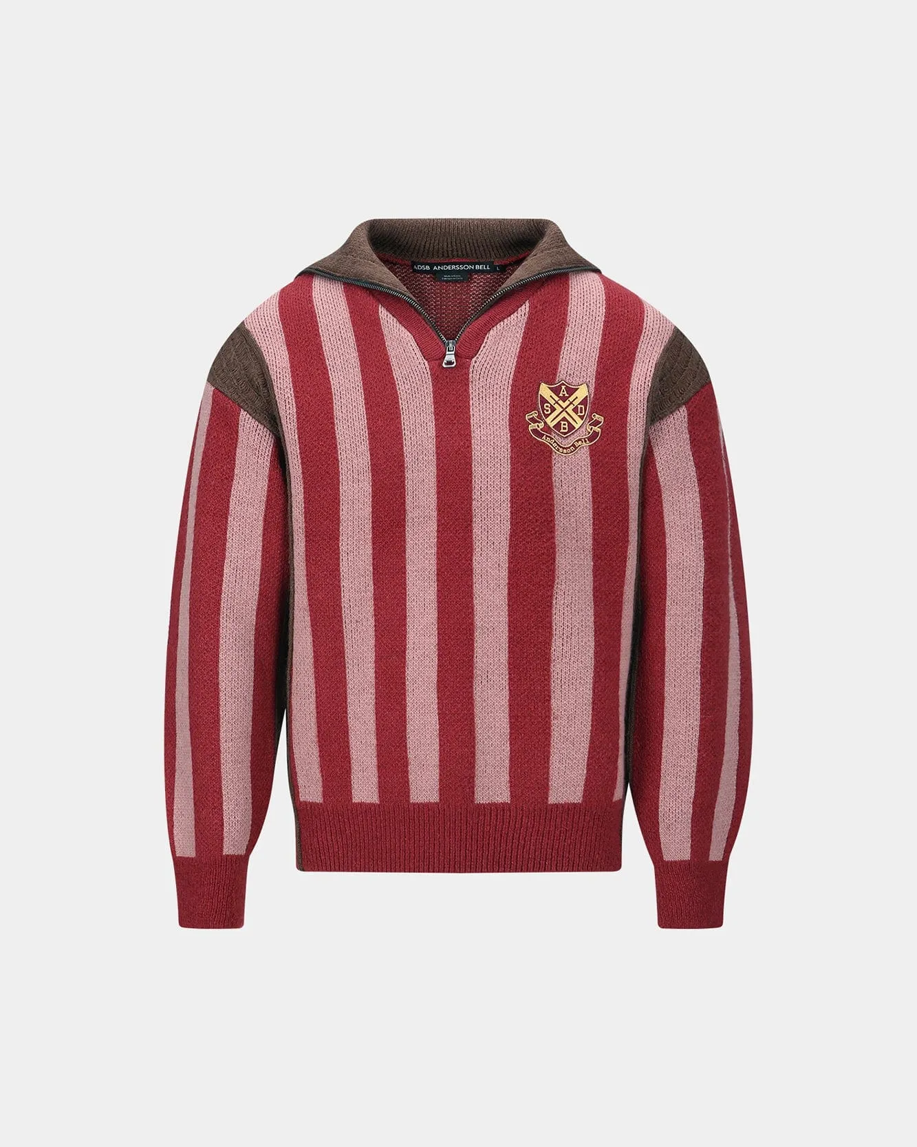 ADSB HALF ZIP-UP EMBLEM SWEATER atb1370m(RED) sold by Andersson Bell product image thumbnail 2