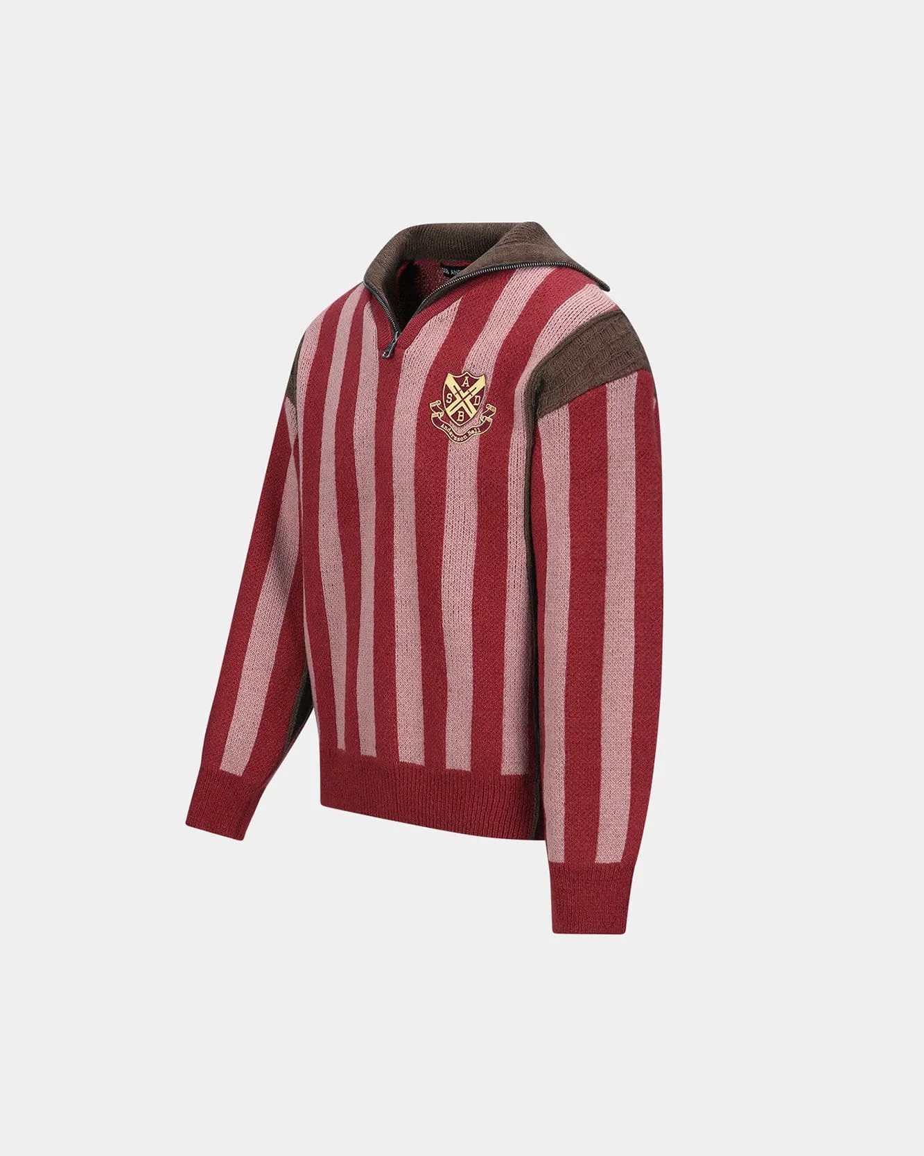 ADSB HALF ZIP-UP EMBLEM SWEATER atb1370m(RED) sold by Andersson Bell product image thumbnail 3