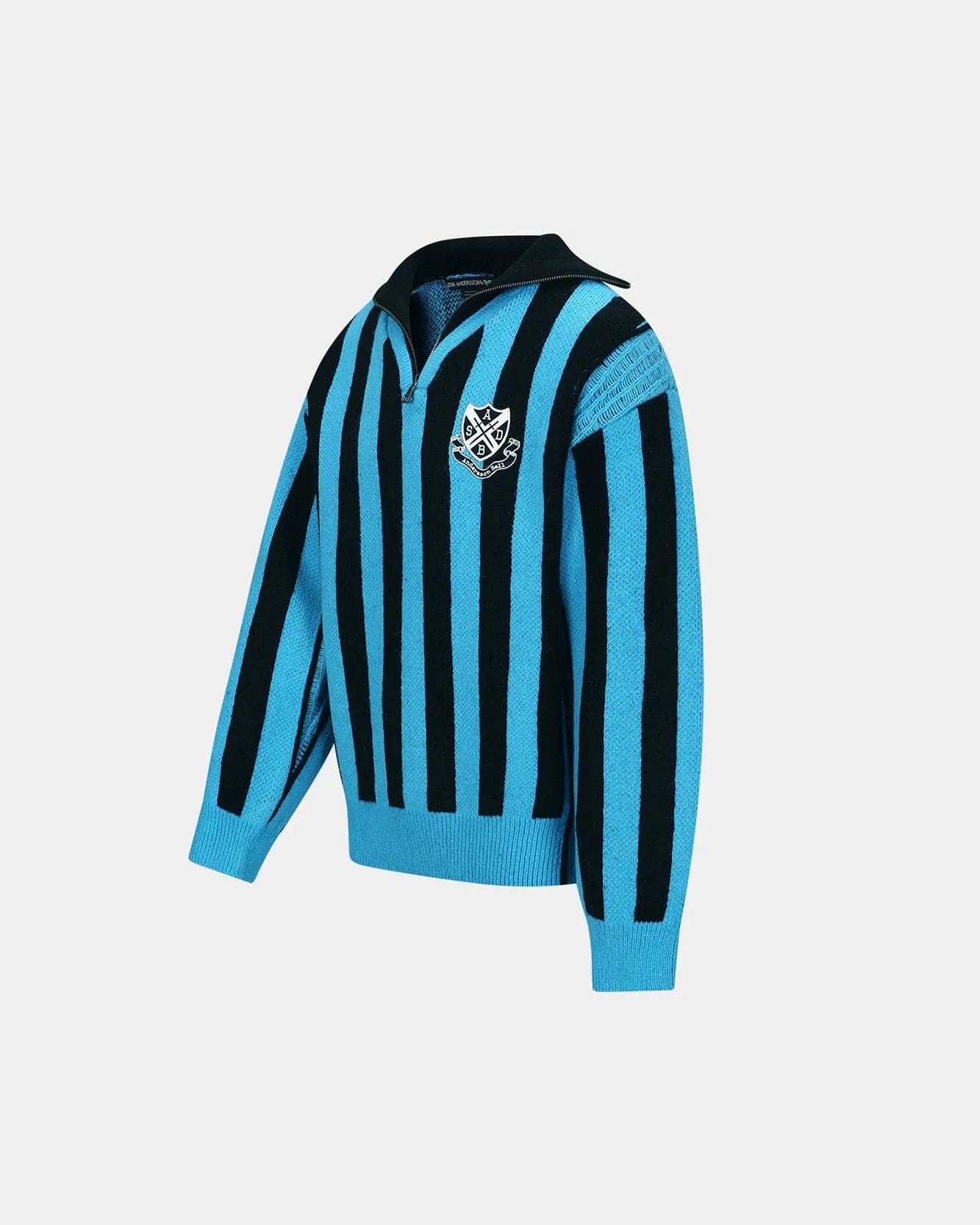 ADSB HALF ZIP-UP EMBLEM SWEATER atb1370m(BLUE) sold by Andersson Bell product image thumbnail 3