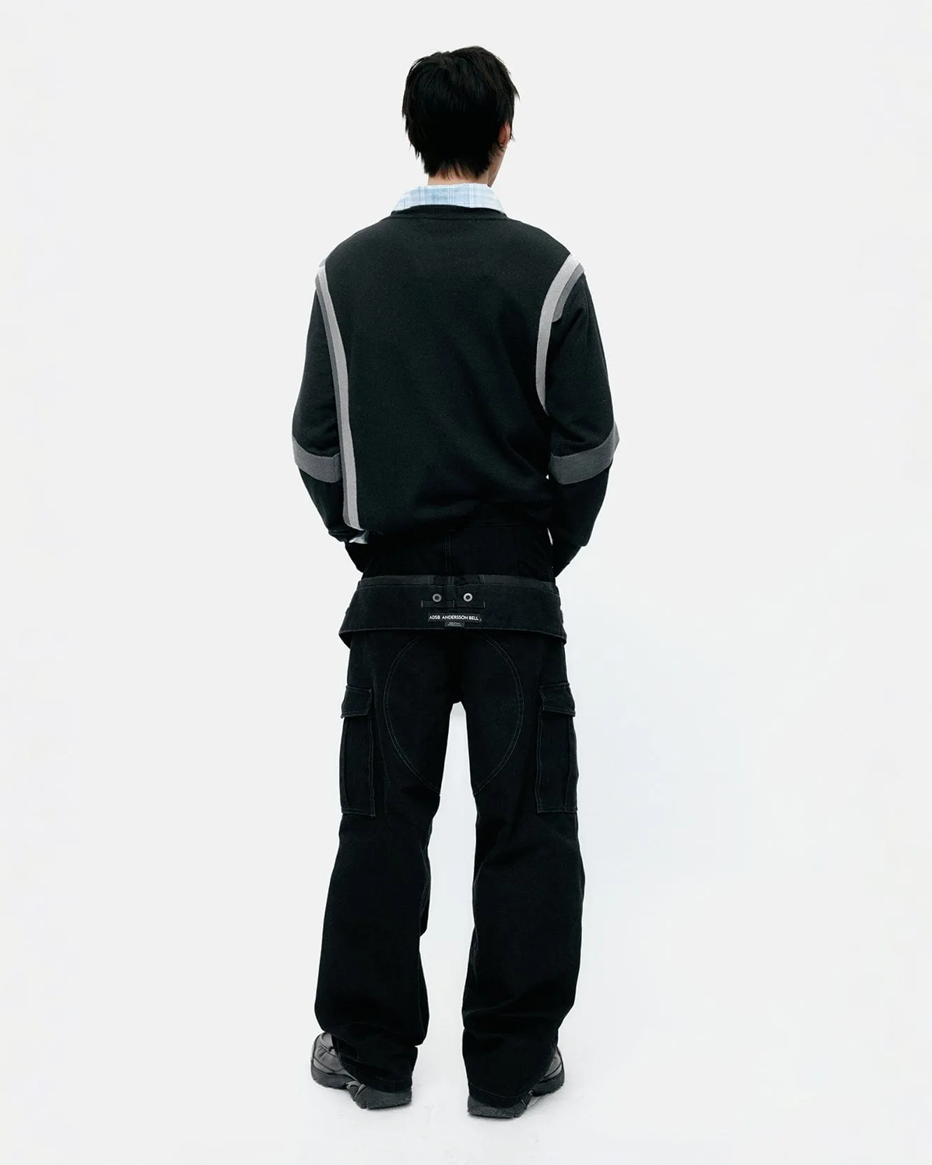 LAYERED CREWNECK SWEATER atb1334m(BLACK) sold by Andersson Bell product image thumbnail 5