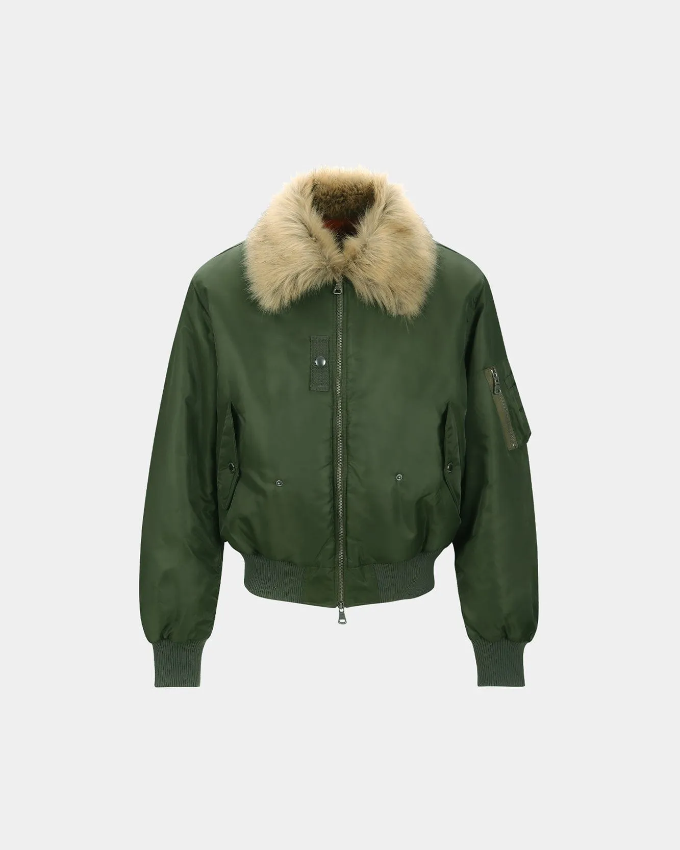 FUR COLLAR MA-1 BOMBER awa737u(KHAKI) sold by Andersson Bell product image thumbnail 2