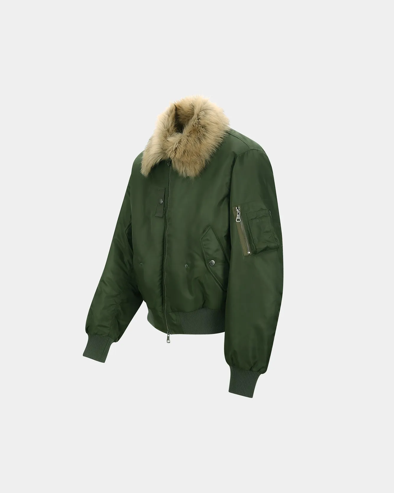 FUR COLLAR MA-1 BOMBER awa737u(KHAKI) sold by Andersson Bell product image thumbnail 3