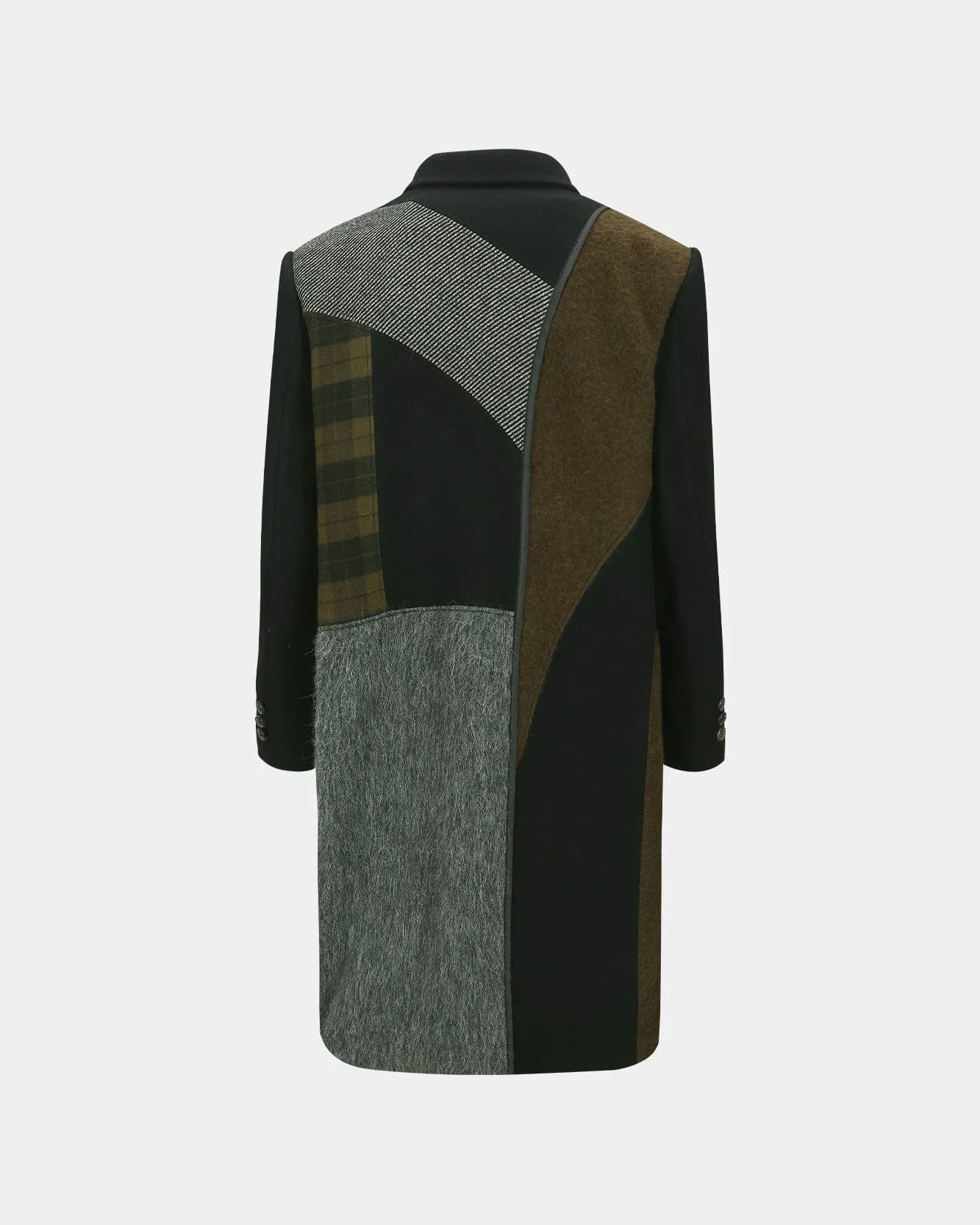 PATCHWORK WOOL COAT awa709m(MULTI) sold by Andersson Bell product image thumbnail 4