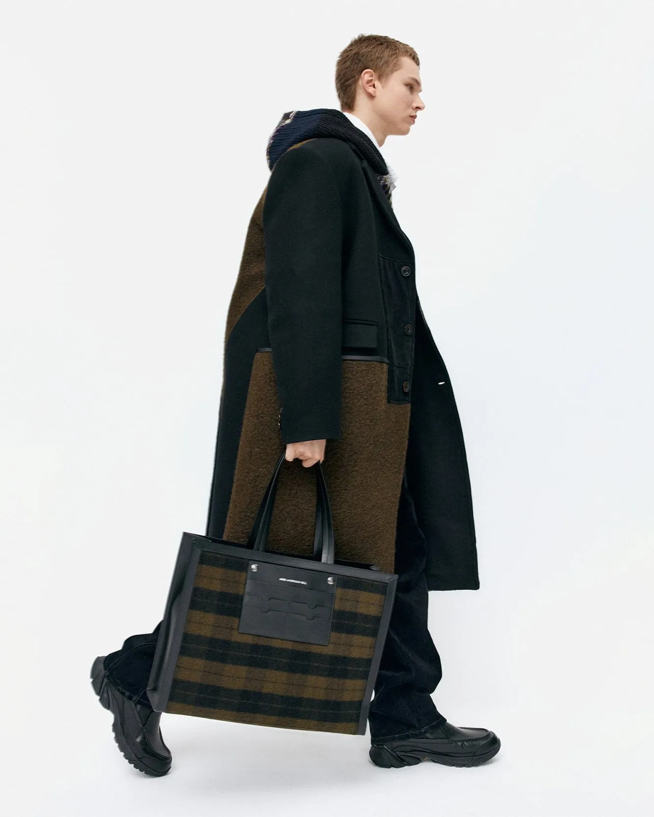 PATCHWORK WOOL COAT awa709m(MULTI) sold by Andersson Bell product image thumbnail 5