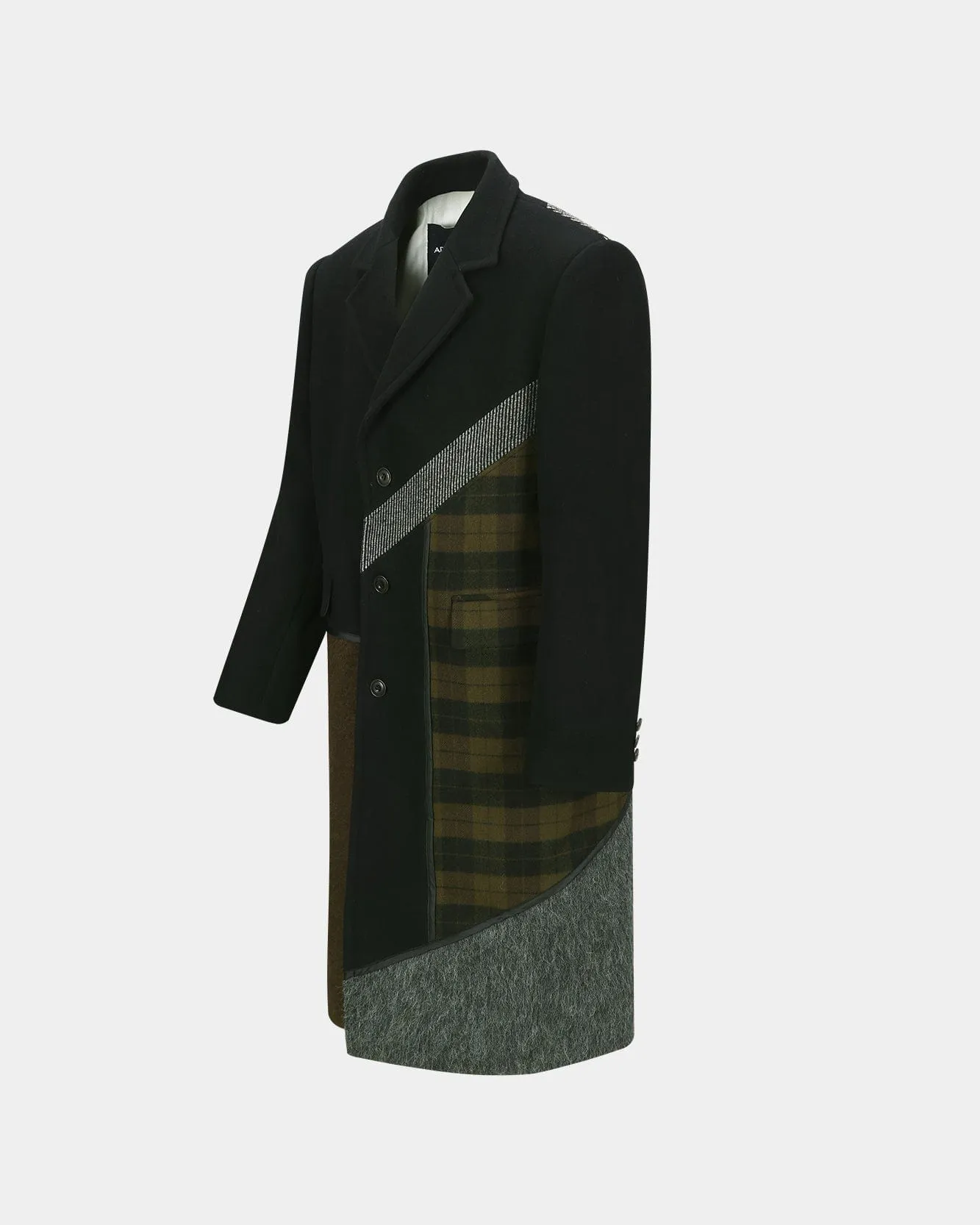 PATCHWORK WOOL COAT awa709m(MULTI) sold by Andersson Bell product image thumbnail 3