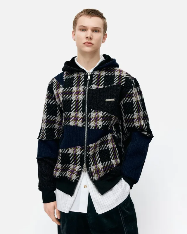 UNISEX PATCHWORK HOOD ZIP-UP atb1343u(MULTI) sold by Andersson Bell