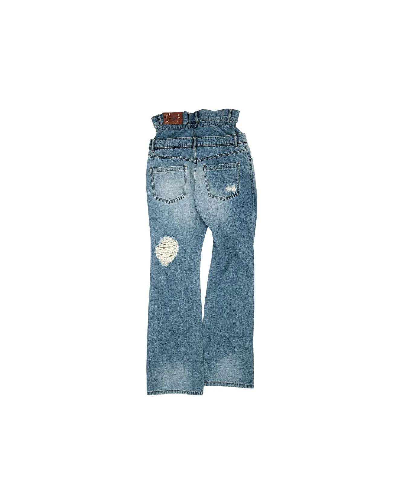 (WOMEN) BERIA STRING DOUBLE WAIST JEANS apa668u(DUSTY BLUE) sold by Andersson Bell product image thumbnail 3
