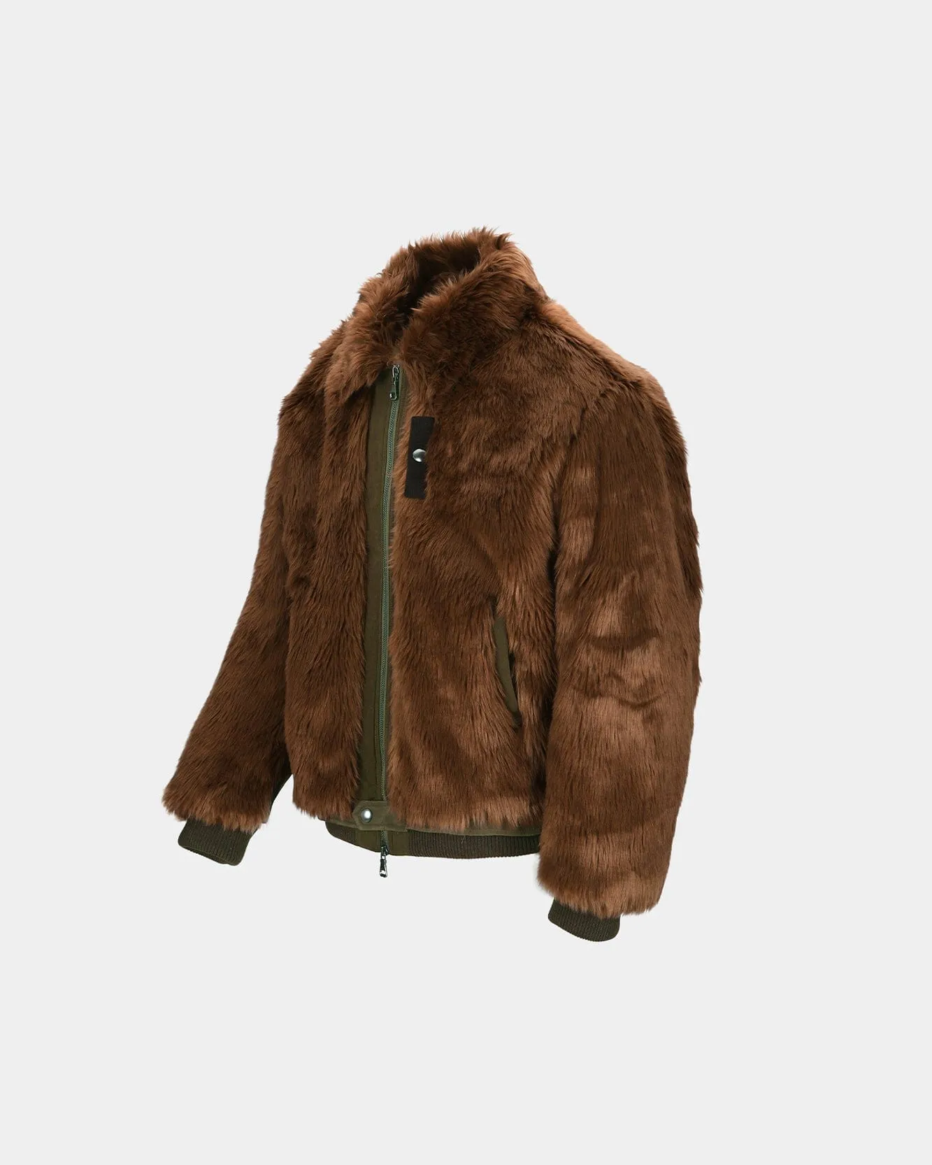 UNISEX FLIGHT FUR BOMBER JACKET awa710u(BROWN) sold by Andersson Bell product image thumbnail 4