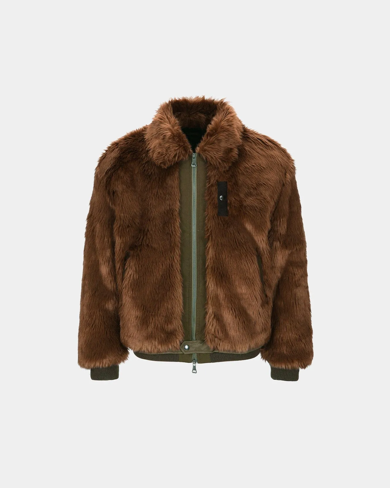 UNISEX FLIGHT FUR BOMBER JACKET awa710u(BROWN) sold by Andersson Bell product image thumbnail 3