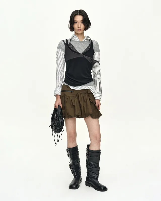 CARGO BALLOON SKIRT apa897w(KHAKI) made by Andersson Bell