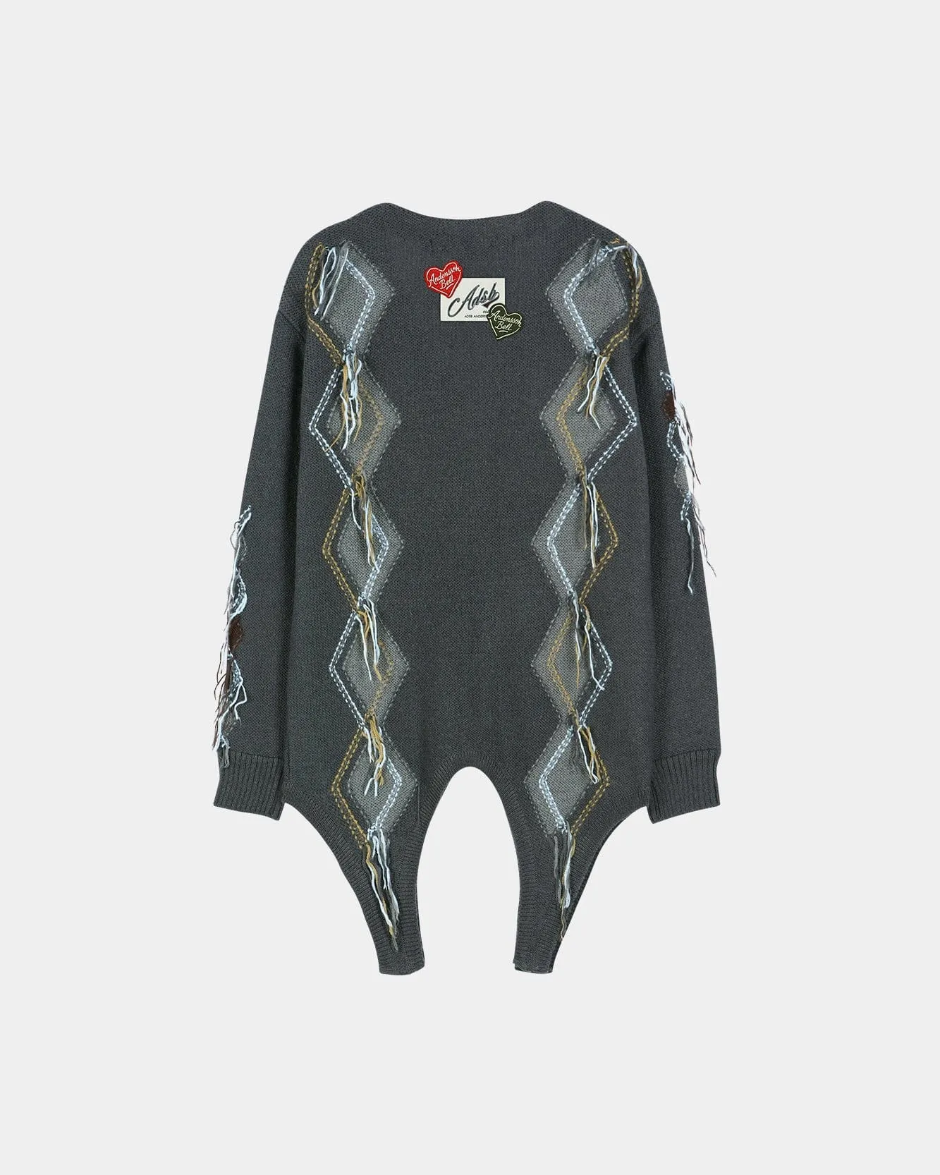 GARTERED ARGYLE CARDIGAN atb1482w(CHARCOAL) sold by Andersson Bell product image thumbnail 3