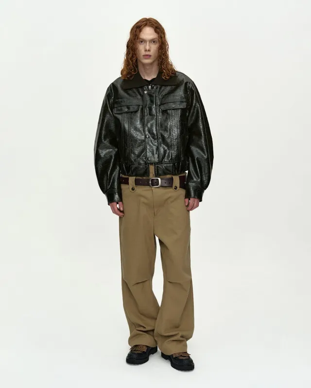 [4/24 Scheduled Delivery] DOUBLE WAISTBAND WIDE-LEG TROUSERS apa873m(BEIGE) made by Andersson Bell