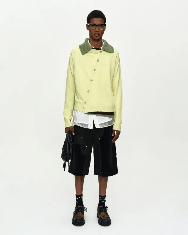 LAYERED COLLAR CARDIGAN atb1428m(LEMON) sold by Andersson Bell